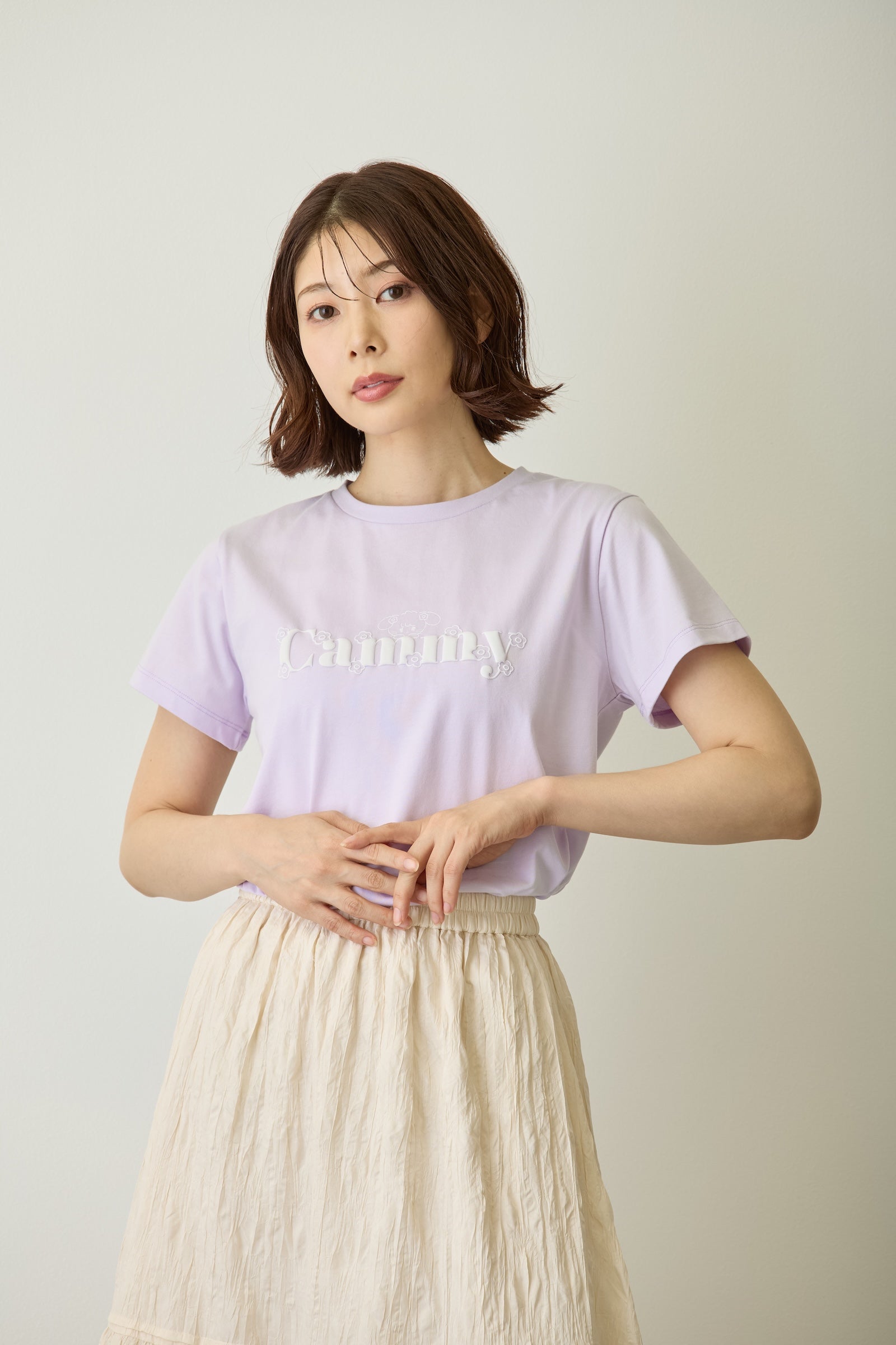 Lil ala mode  Tシャツ Bloom キャミー ラベンダー