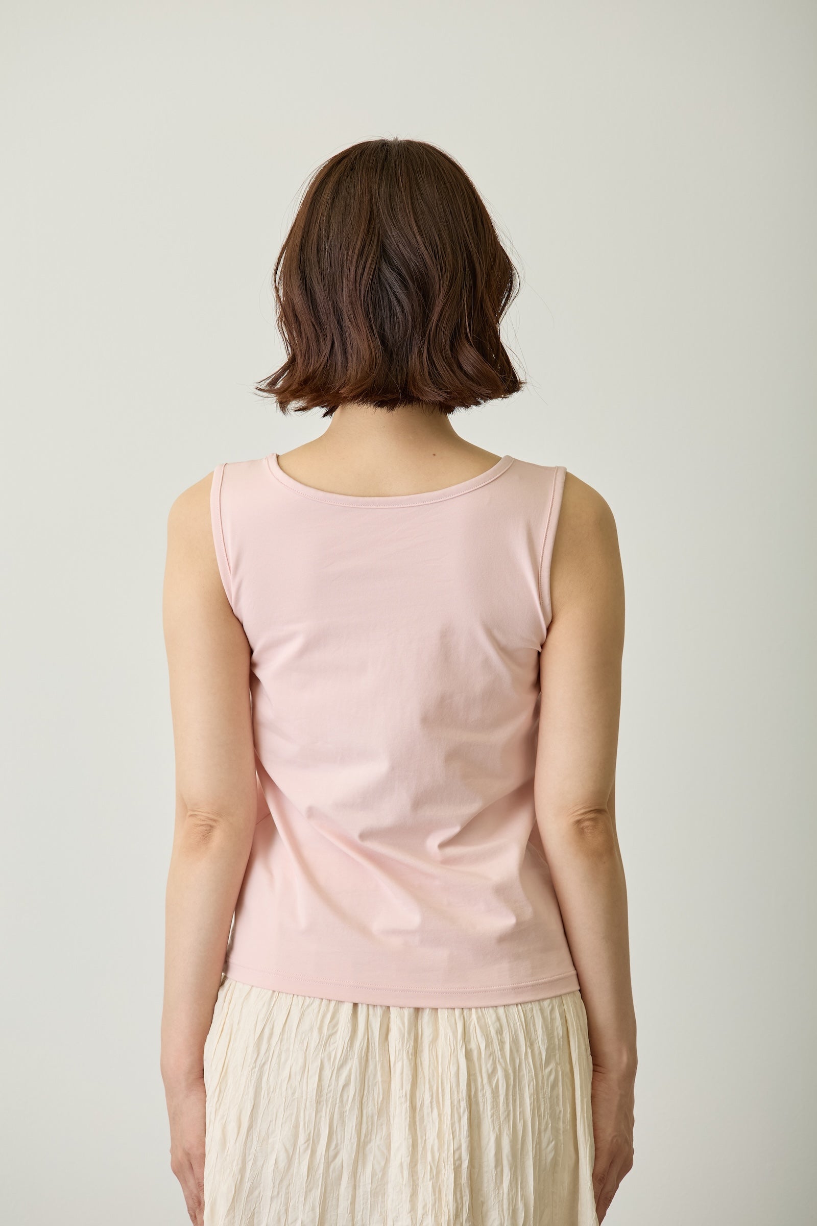 Lil ala mode カップ付きタンクトップ Bloom ムース ピンク