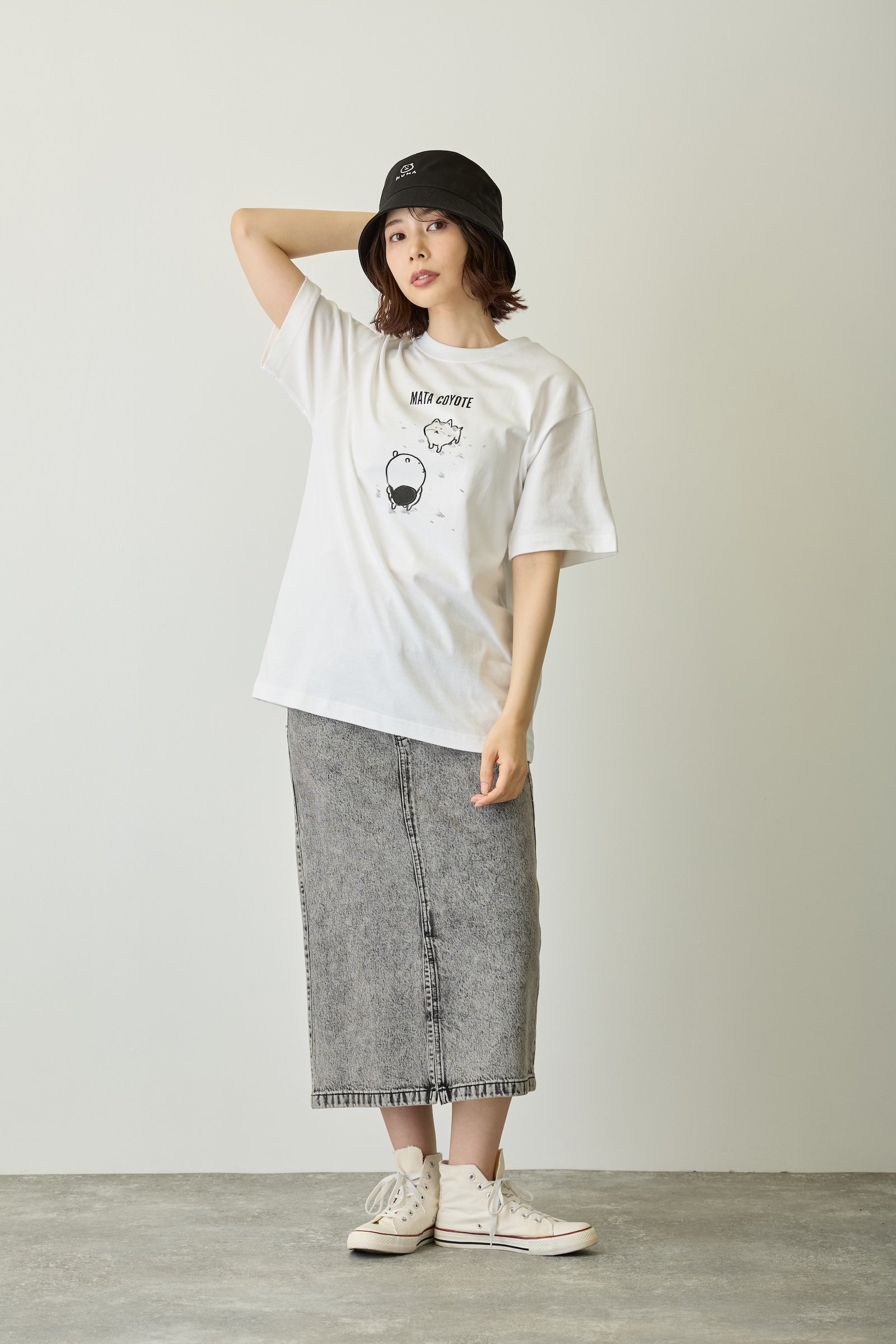 ナガノキャラクターズ Tシャツ また来ヨーテ ホワイト