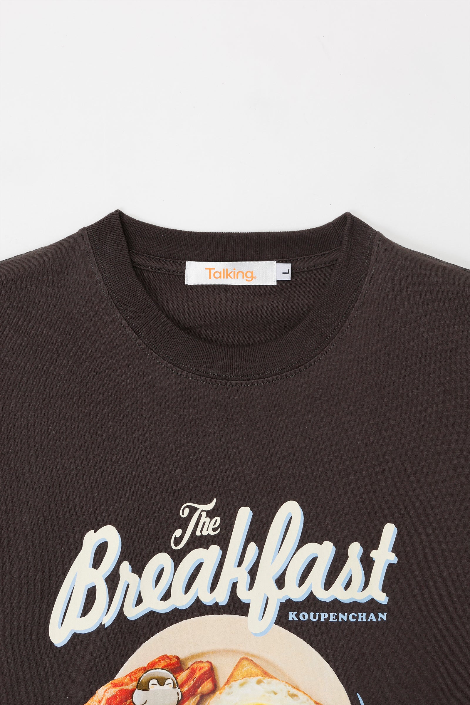 コウペンちゃん Tシャツ Breakfast スミ