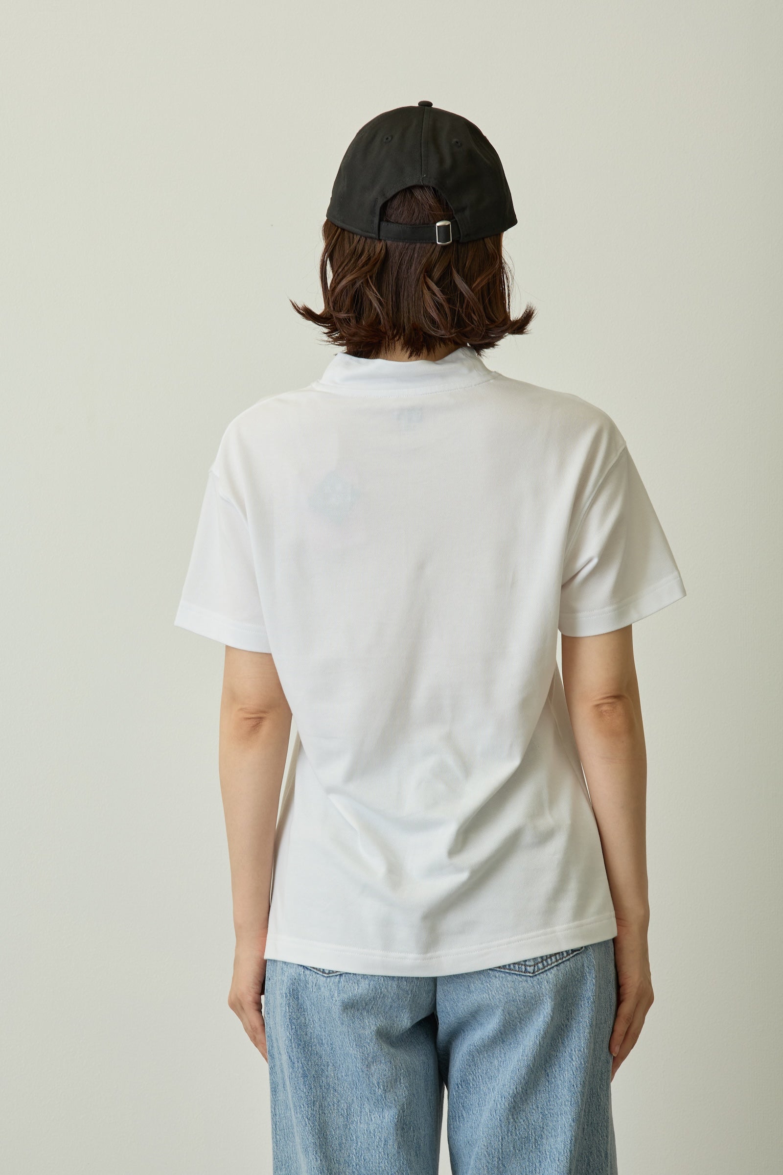 Women's 半袖 ミッドネック Tシャツ 鹿の子 ちいかわ / ちいかわ・ハチワレ・うさぎ ホワイト | ゴルフ