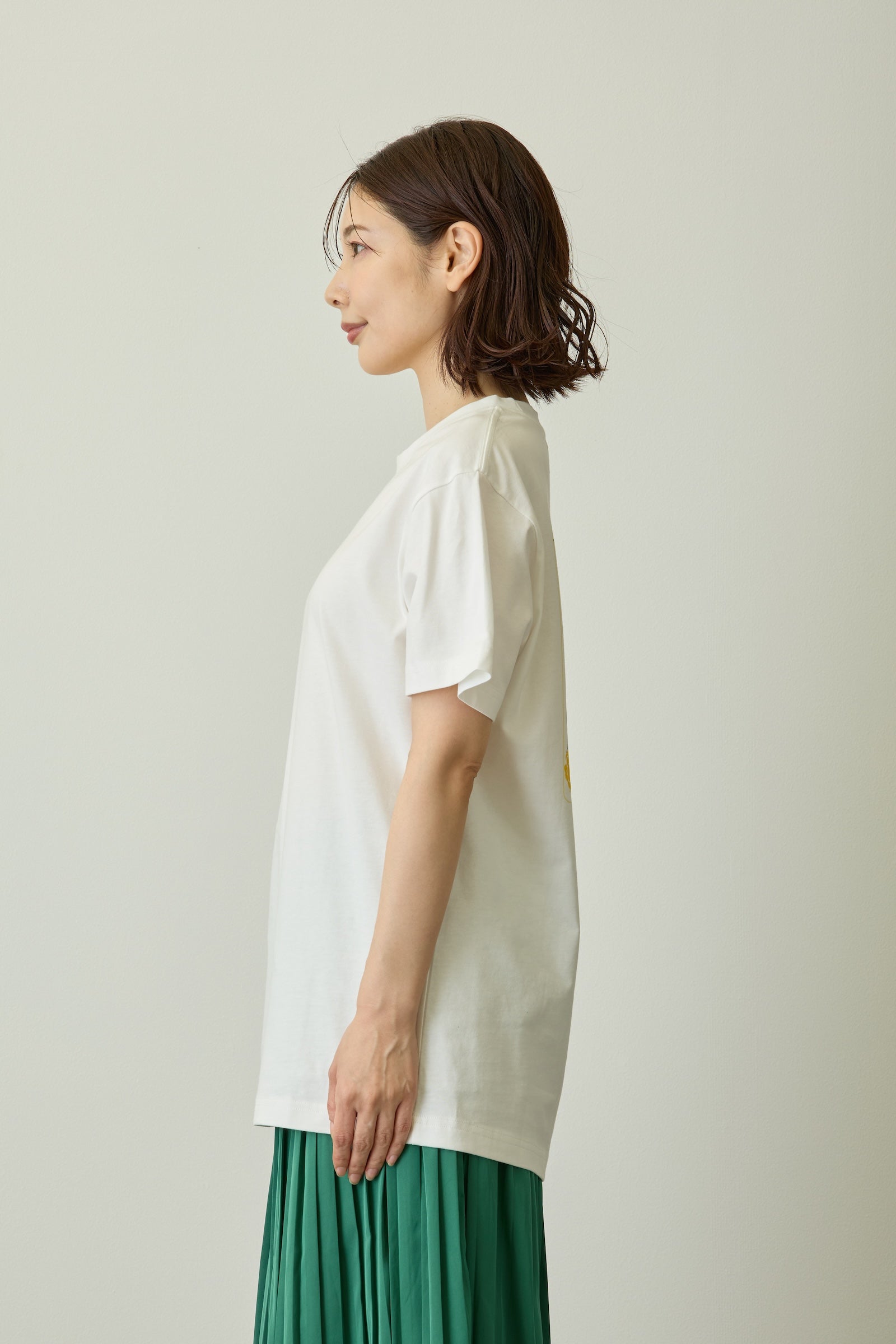 mofusand×日比谷花壇 Tシャツ マリーゴールド ホワイト