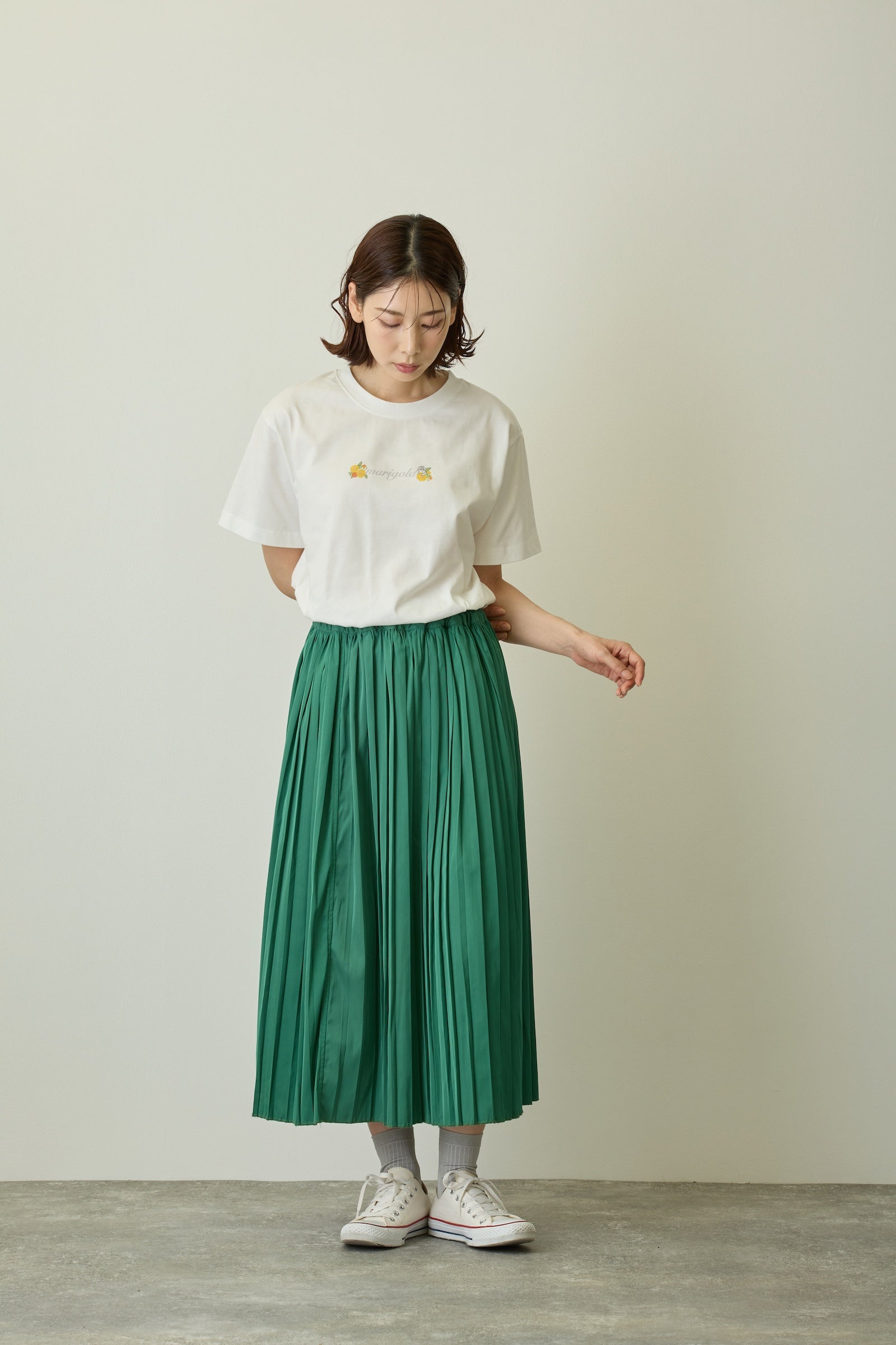 mofusand×日比谷花壇 Tシャツ マリーゴールド ホワイト