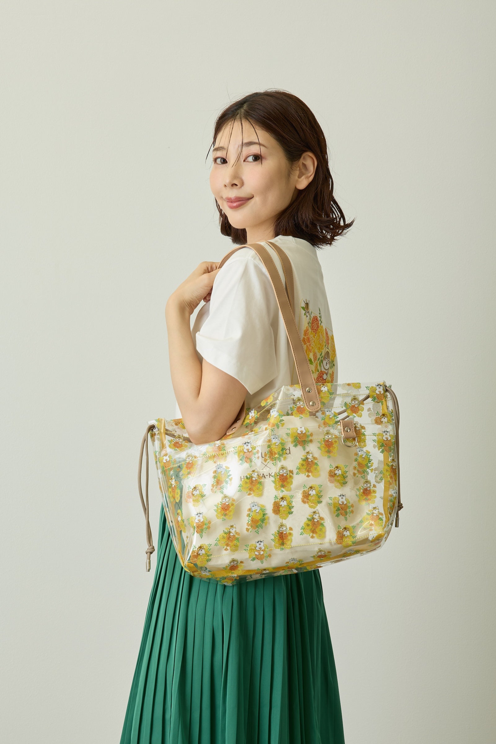 mofusand×日比谷花壇 ビニールバッグ マリーゴールド クリア ONE