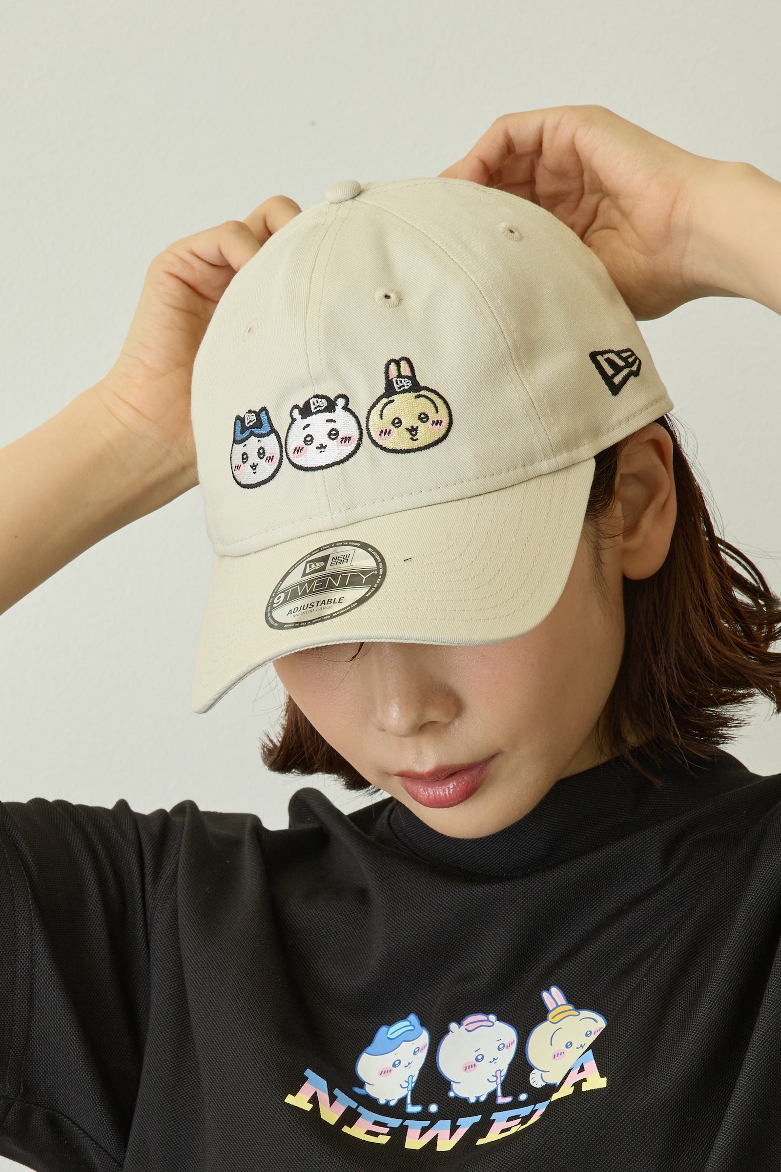 9TWENTY ちいかわ / ちいかわ・ハチワレ・うさぎ アイボリー