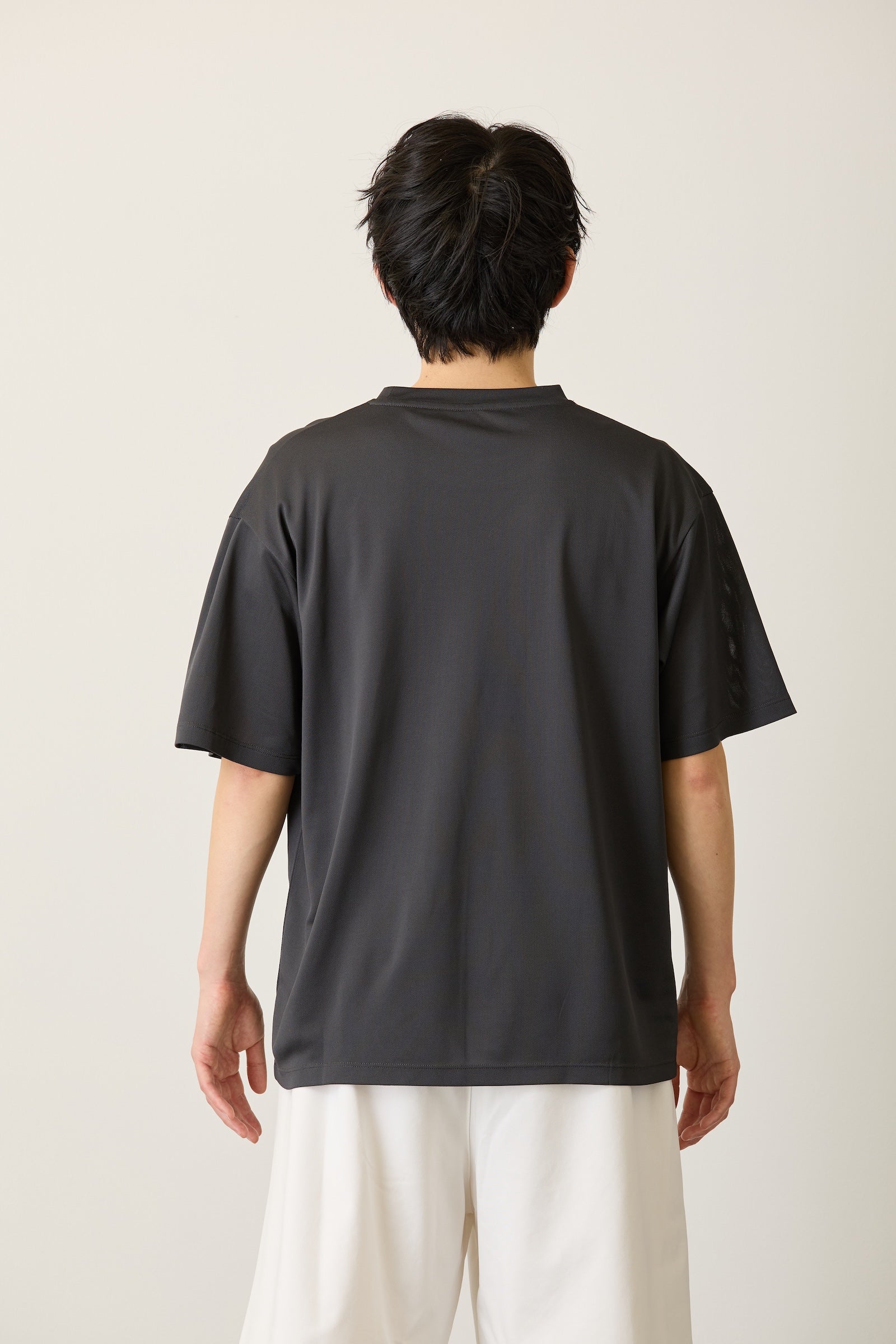 ナガノキャラクターズ ドライTシャツ RUN もぐらコロッケ チャコール