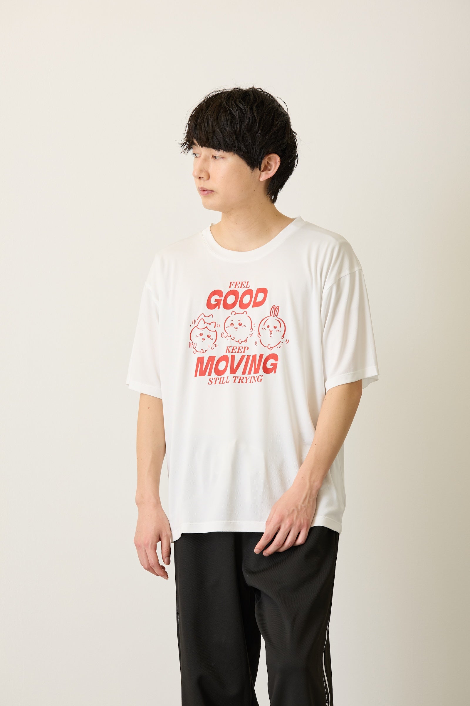 ちいかわ ドライTシャツ MOVE みんな ホワイト