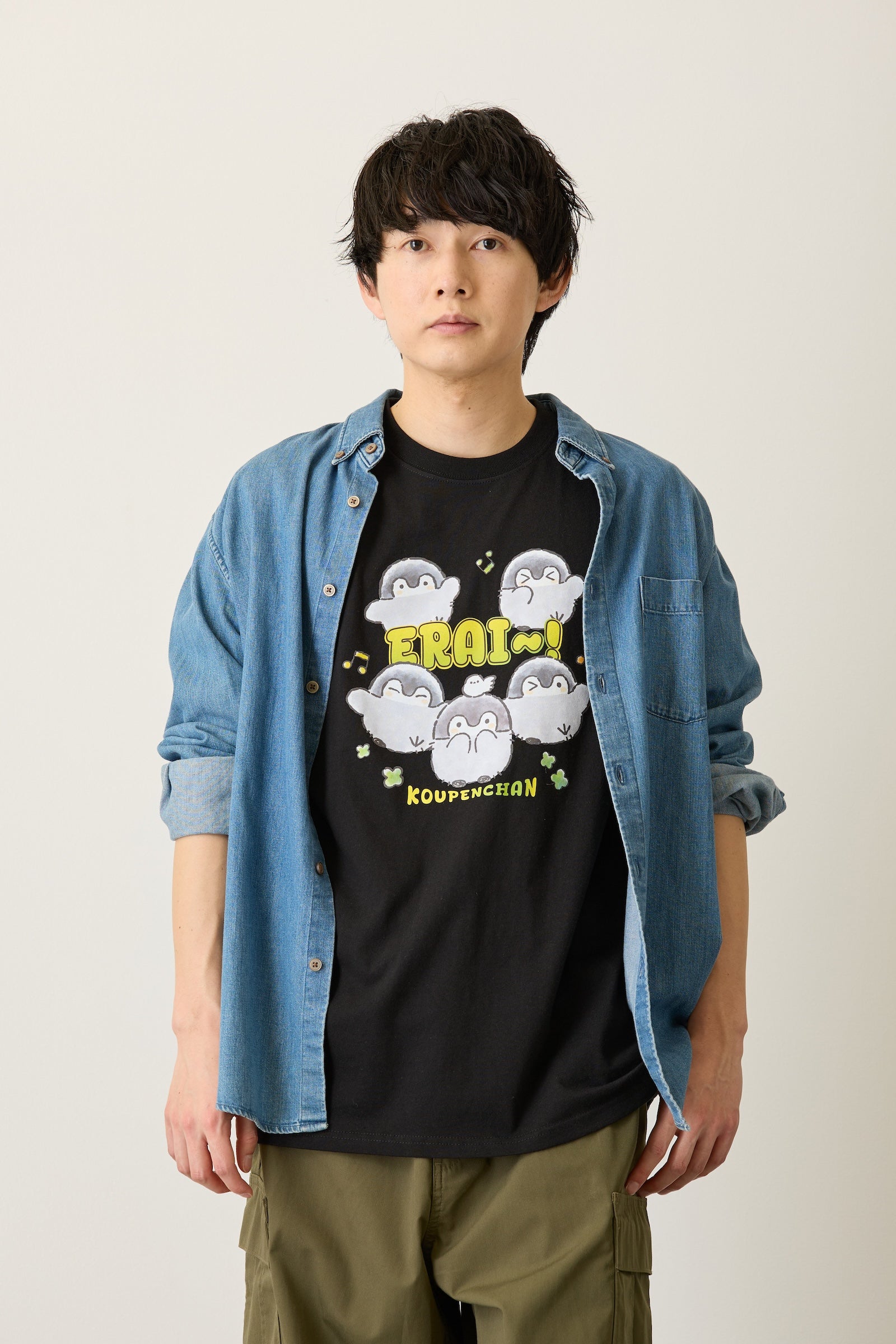 コウペンちゃん Tシャツ えらい～！ ブラック