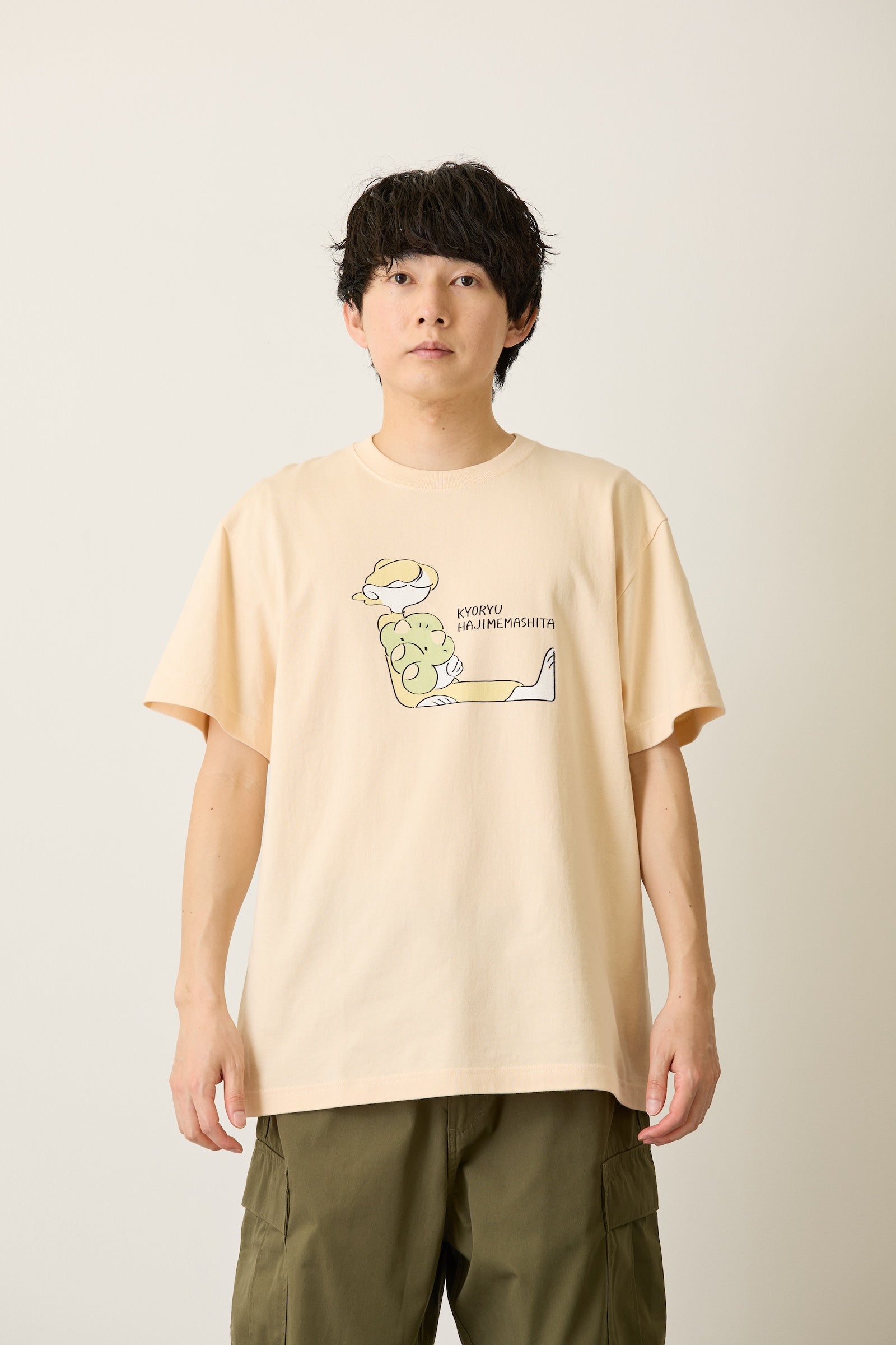 恐竜はじめました Tシャツ 恐竜のいる暮らし ナチュラル