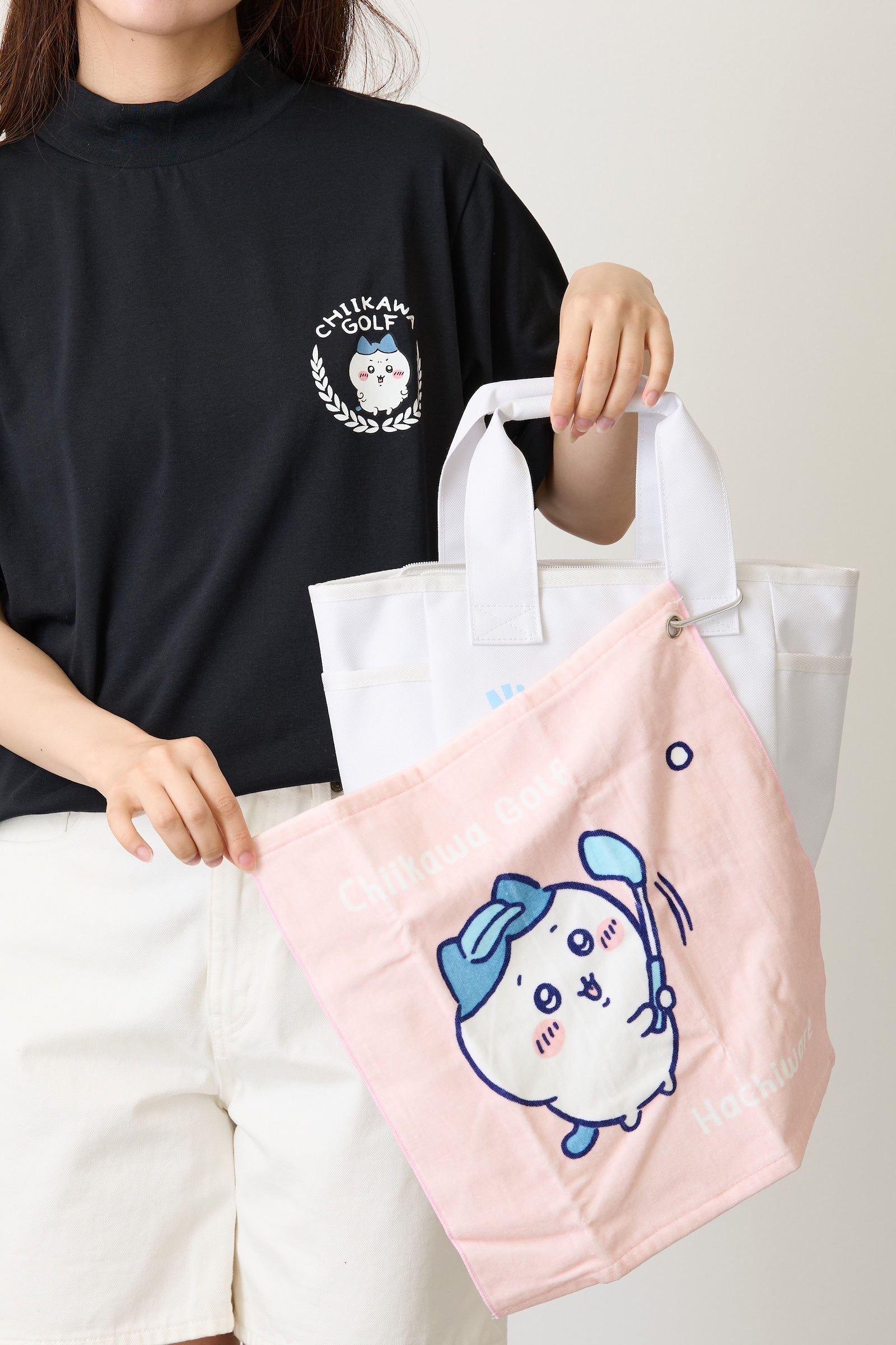 ちいかわGOLF ハンドタオル ハチワレ ピンク