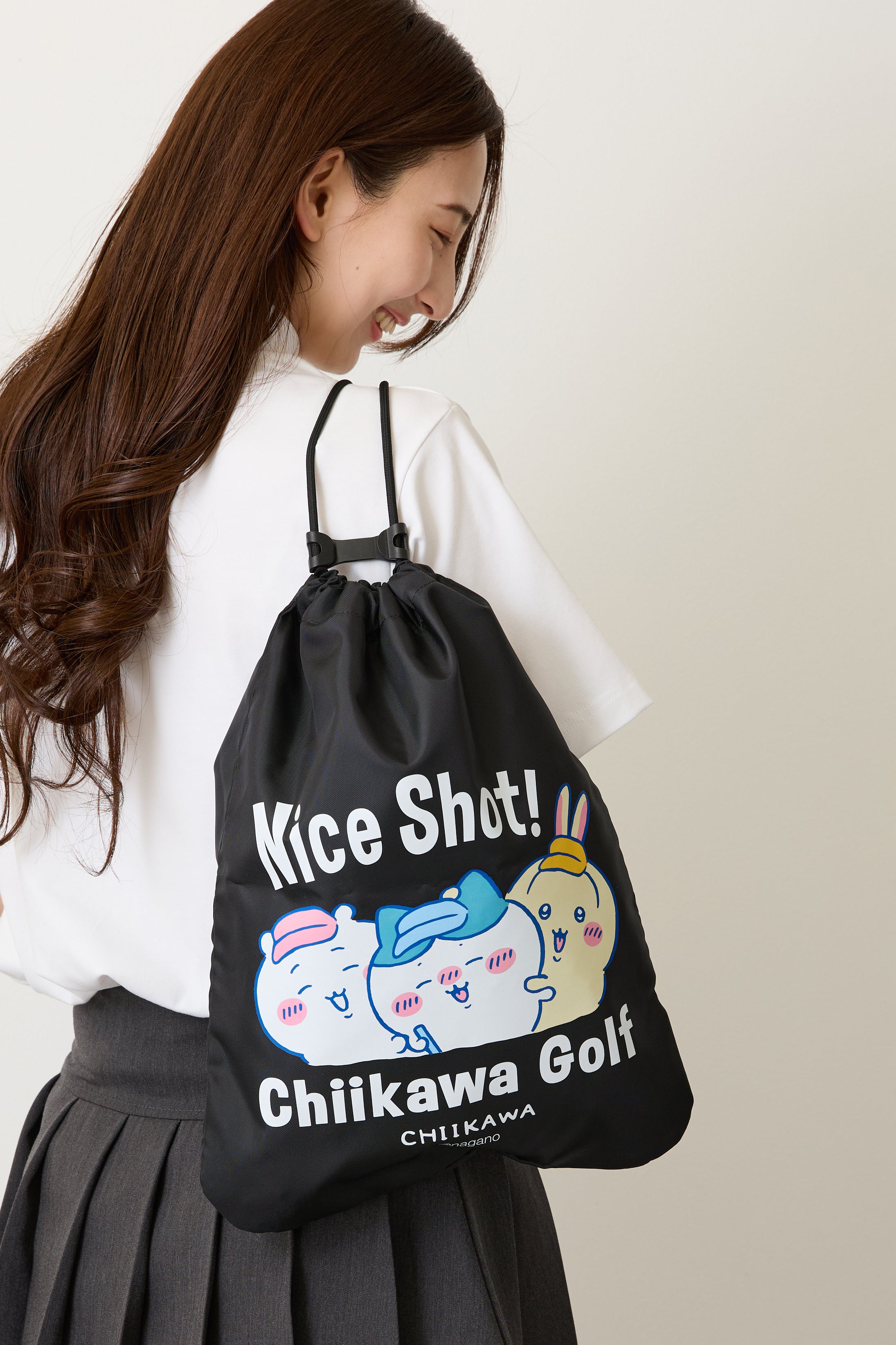ちいかわGOLF  ナップザック  ナイスショット  ブラック