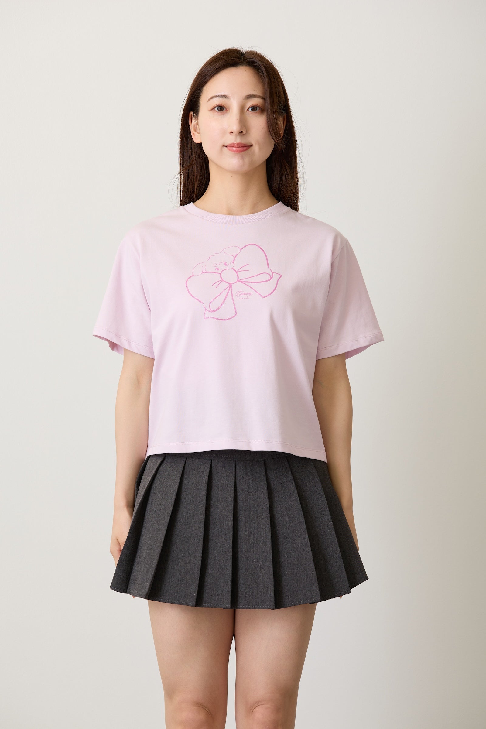 Lil ala mode Tシャツ RIBBON CAMMY ピンク