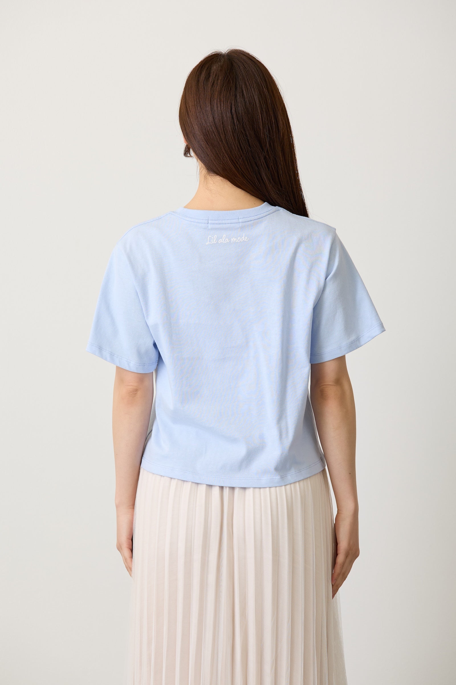 Lil ala mode Tシャツ Lace Frame MOUSSE ブルー