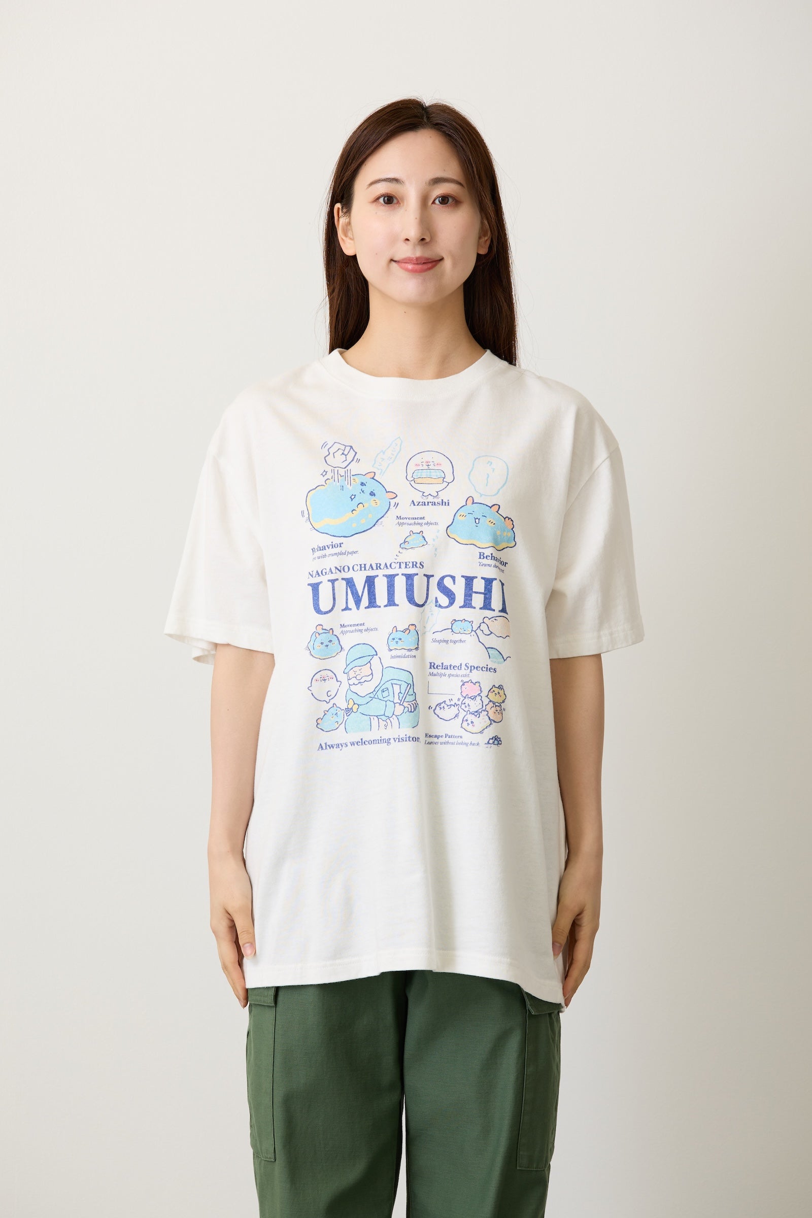 ナガノキャラクターズ Tシャツ ウミウシ オフ