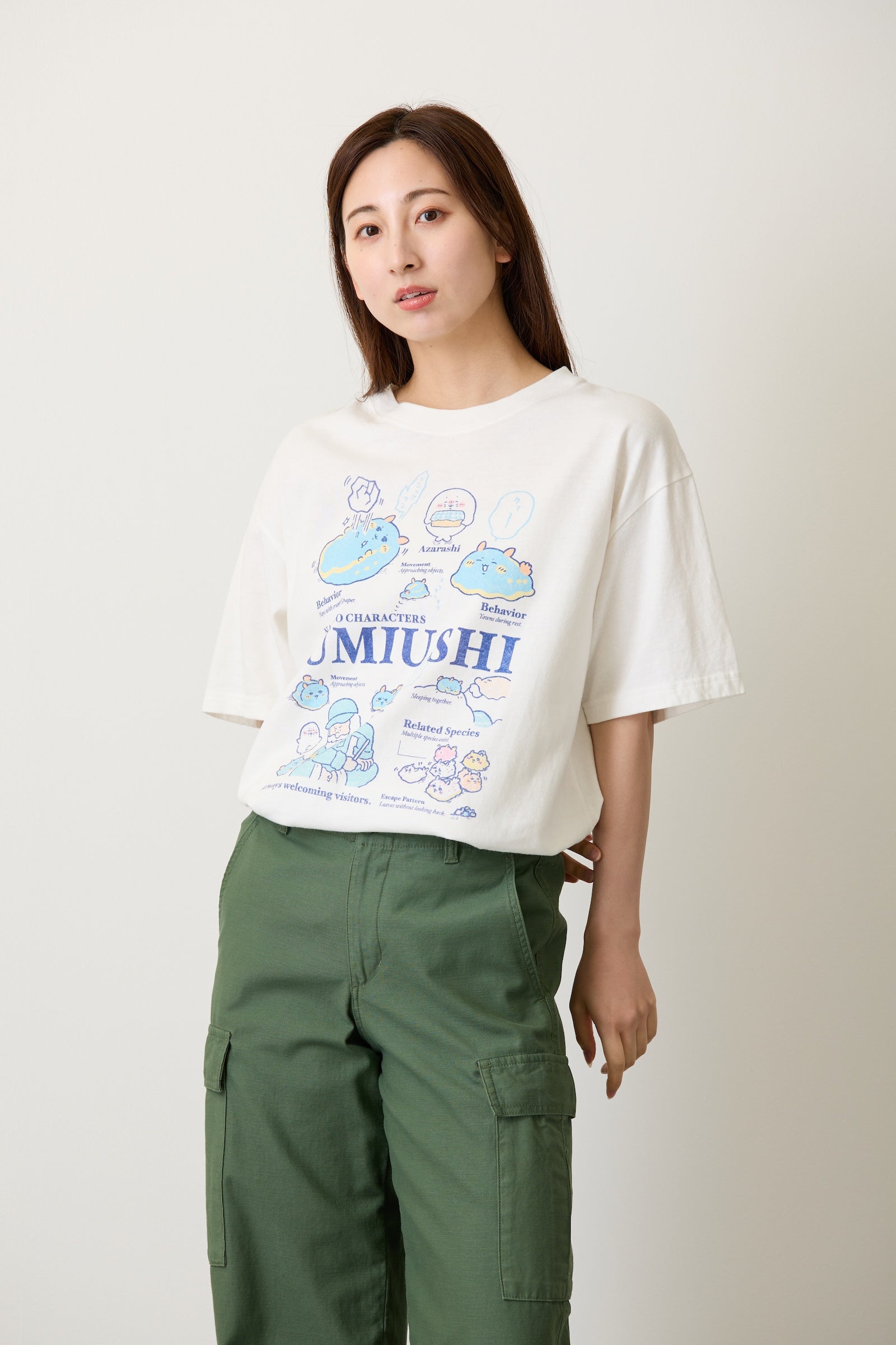 ナガノキャラクターズ Tシャツ ウミウシ オフ