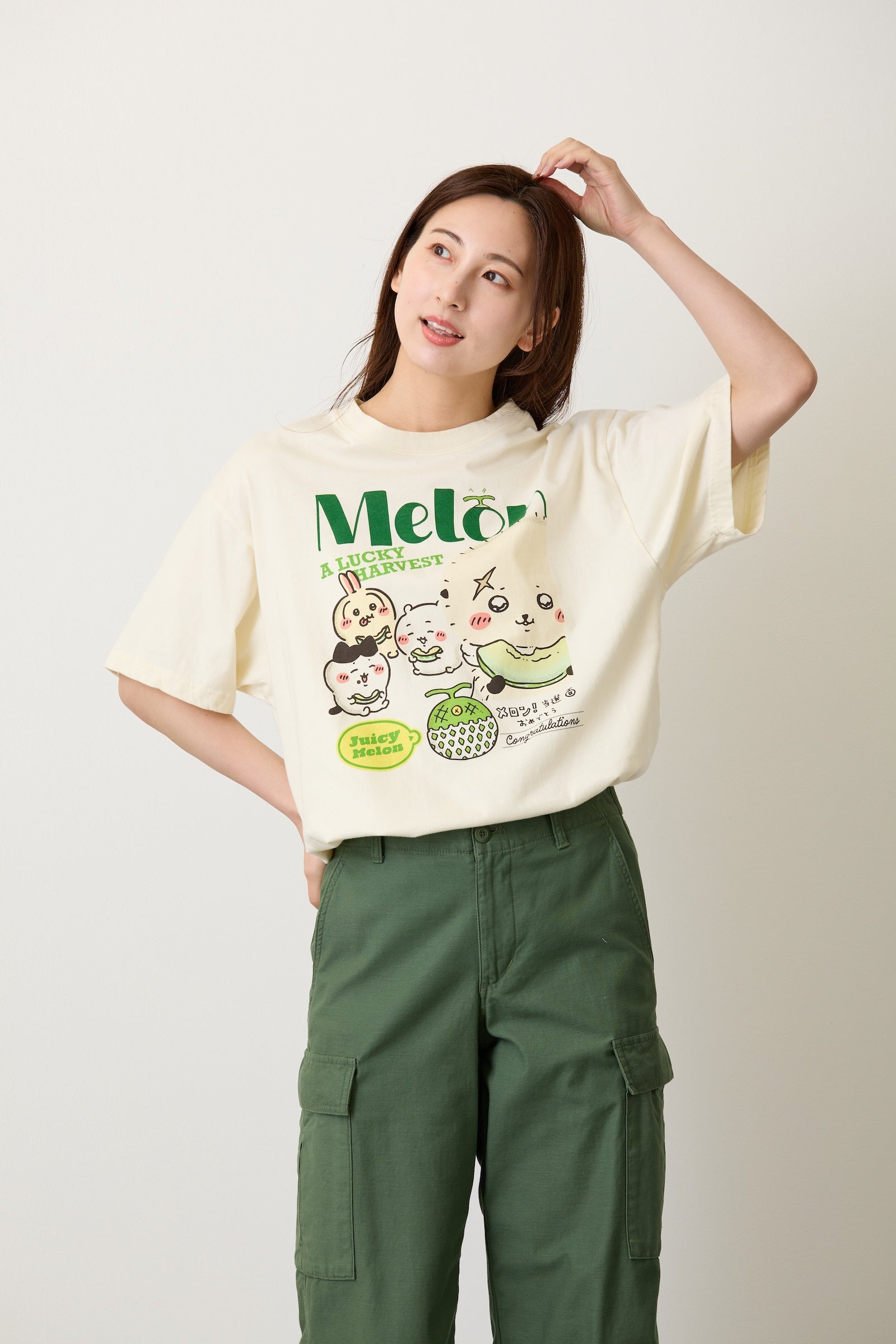 ちいかわ Tシャツ メロン クリーム