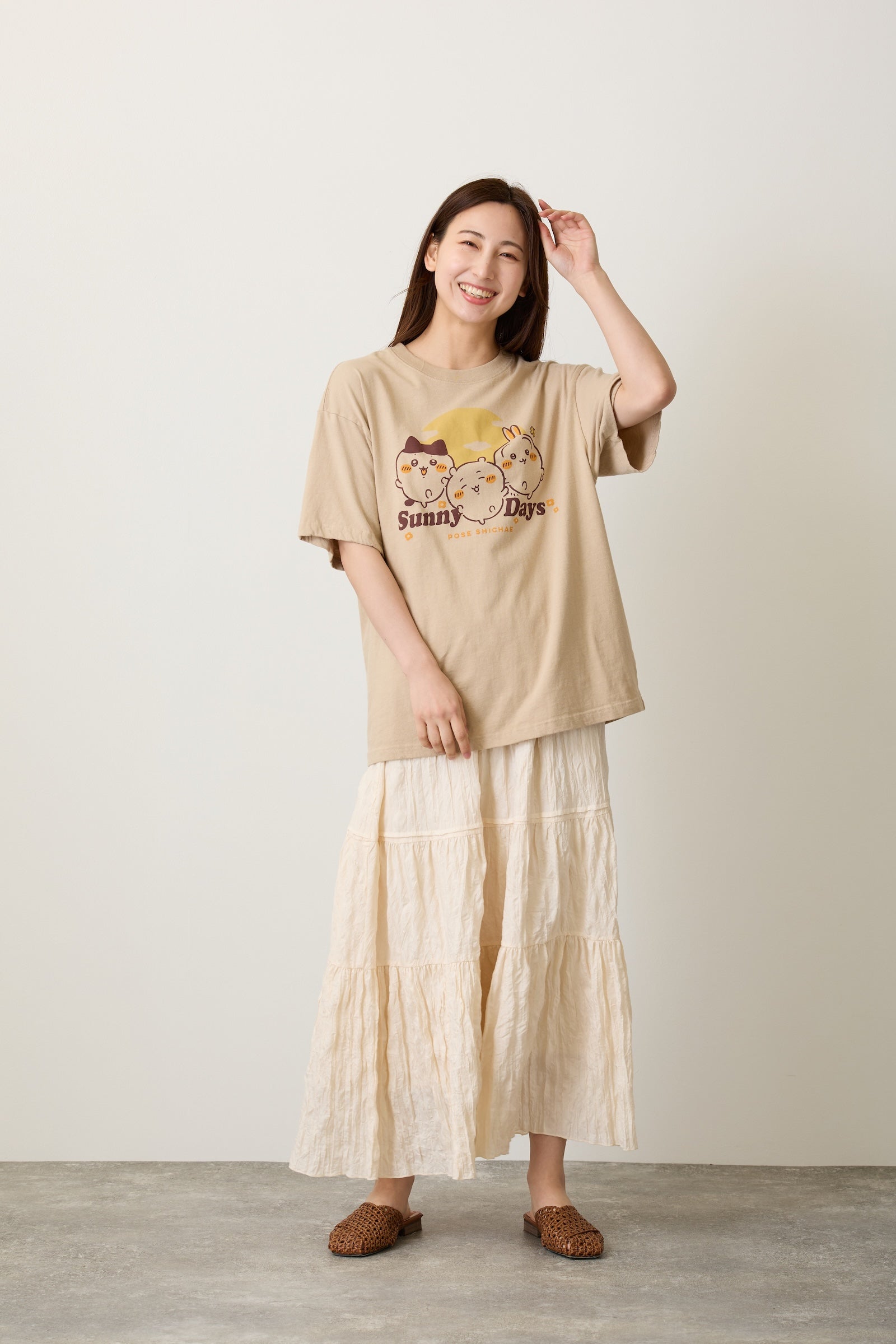 ちいかわ Tシャツ Sunny Days サンドベージュ