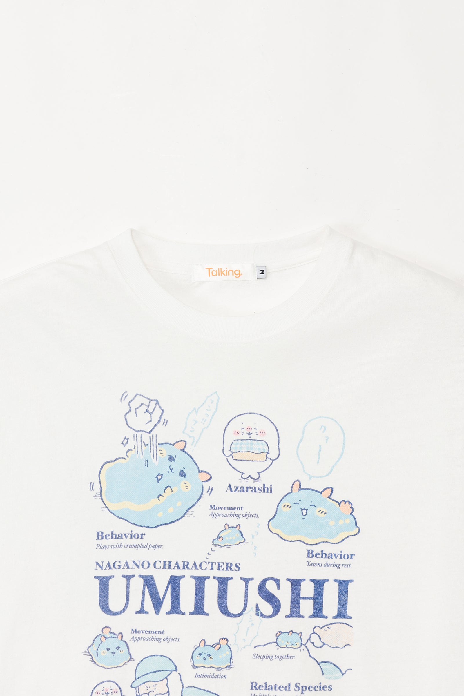 ナガノキャラクターズ Tシャツ ウミウシ オフ