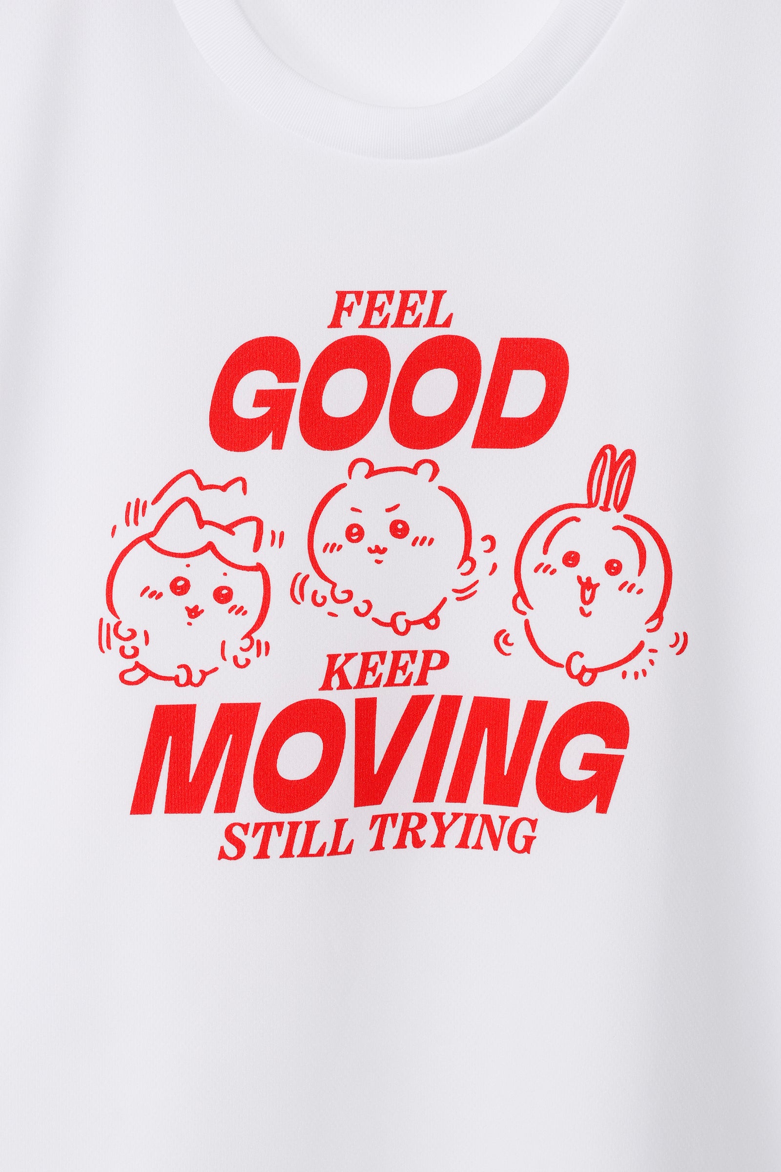 ちいかわ ドライTシャツ MOVE みんな ホワイト