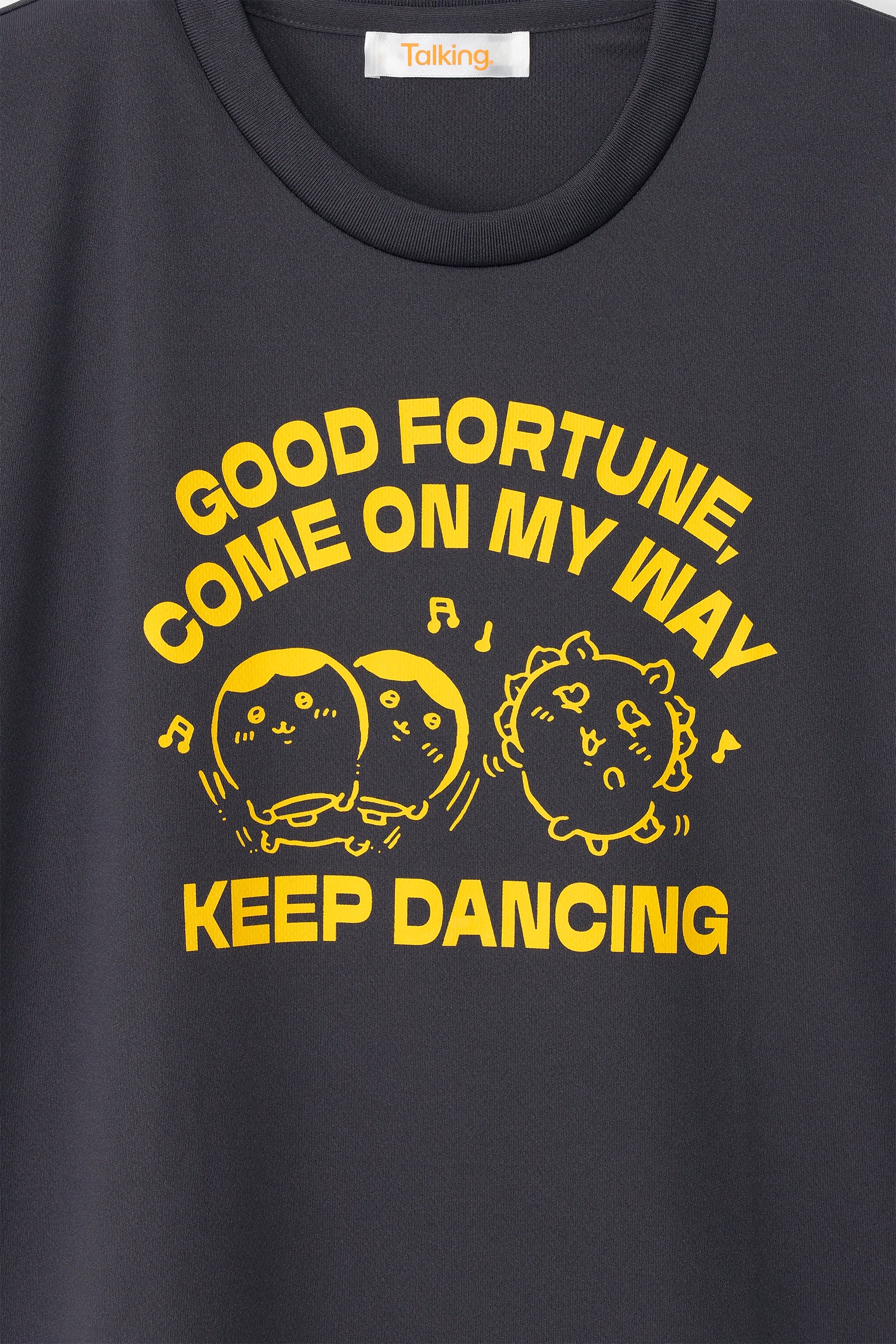 ちいかわ ドライTシャツ DANCE シーサーくりまんじゅう チャコール