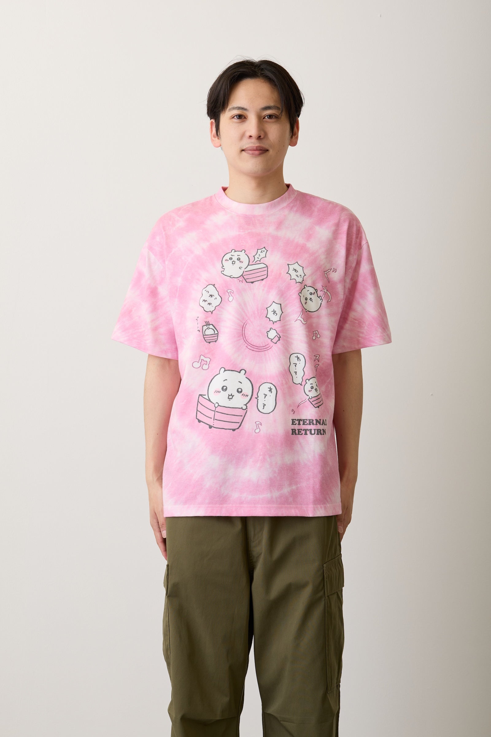ちいかわ Tシャツ タイダイ ループ ピンク