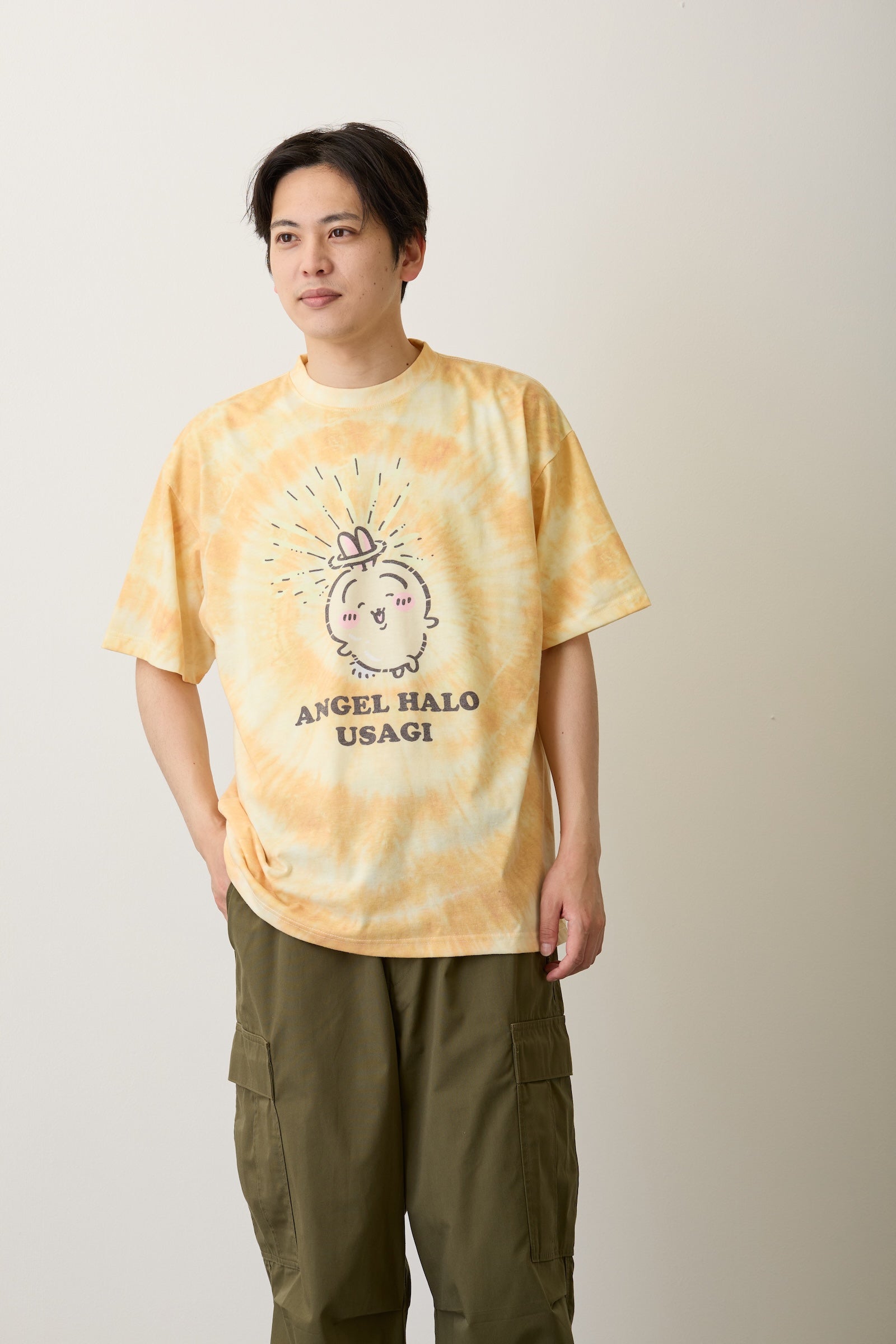 ちいかわ Tシャツ タイダイ 天使の輪 イエロー
