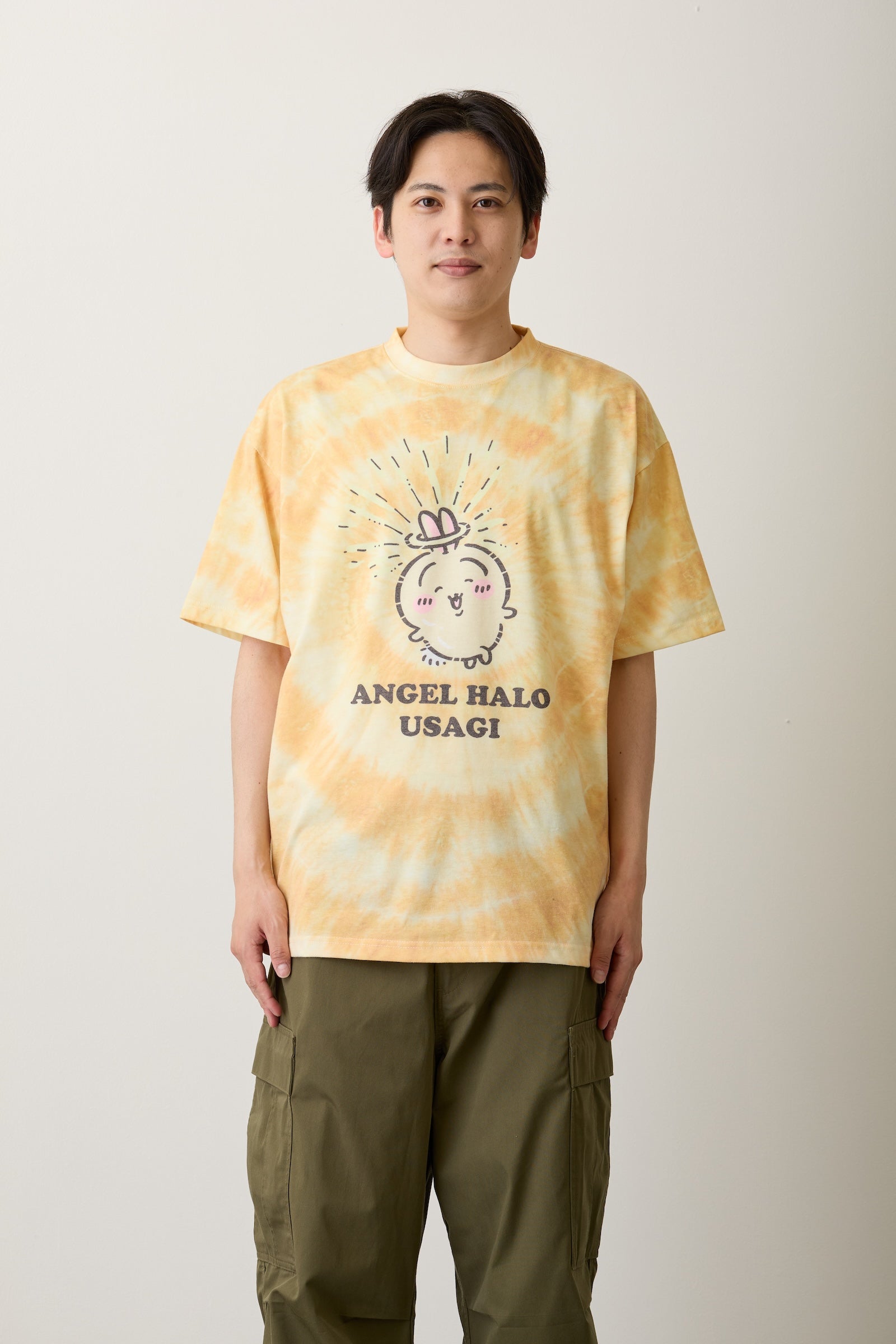 ちいかわ Tシャツ タイダイ 天使の輪 イエロー