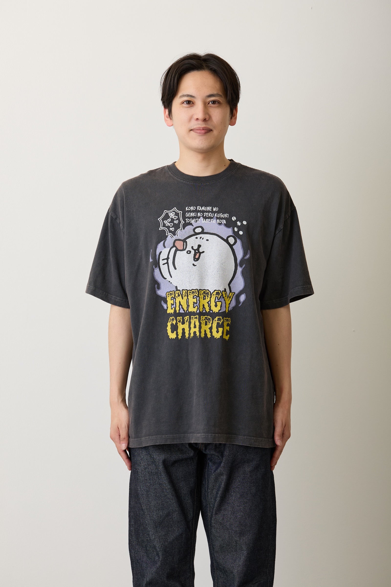 7月中旬以降お届け】ナガノキャラクターズ Tシャツ ENERGY CHARGE スミ