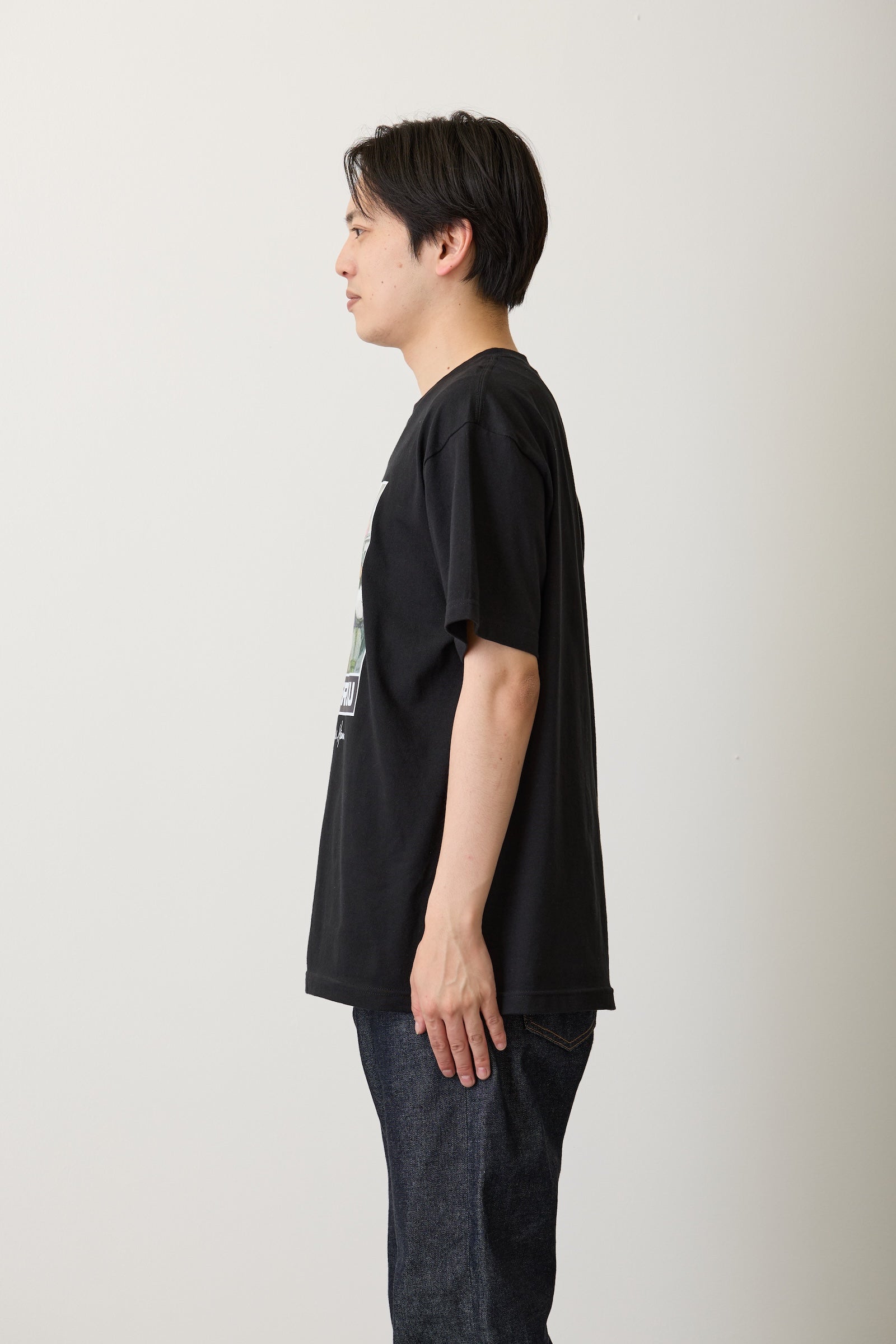 助六の日常 Tシャツ 満員電車のハムスター ブラック