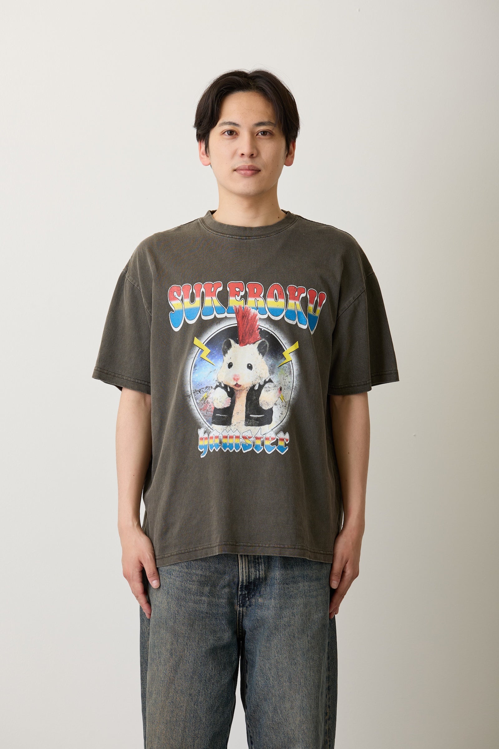 助六の日常 Tシャツ ロックな助六 スミ