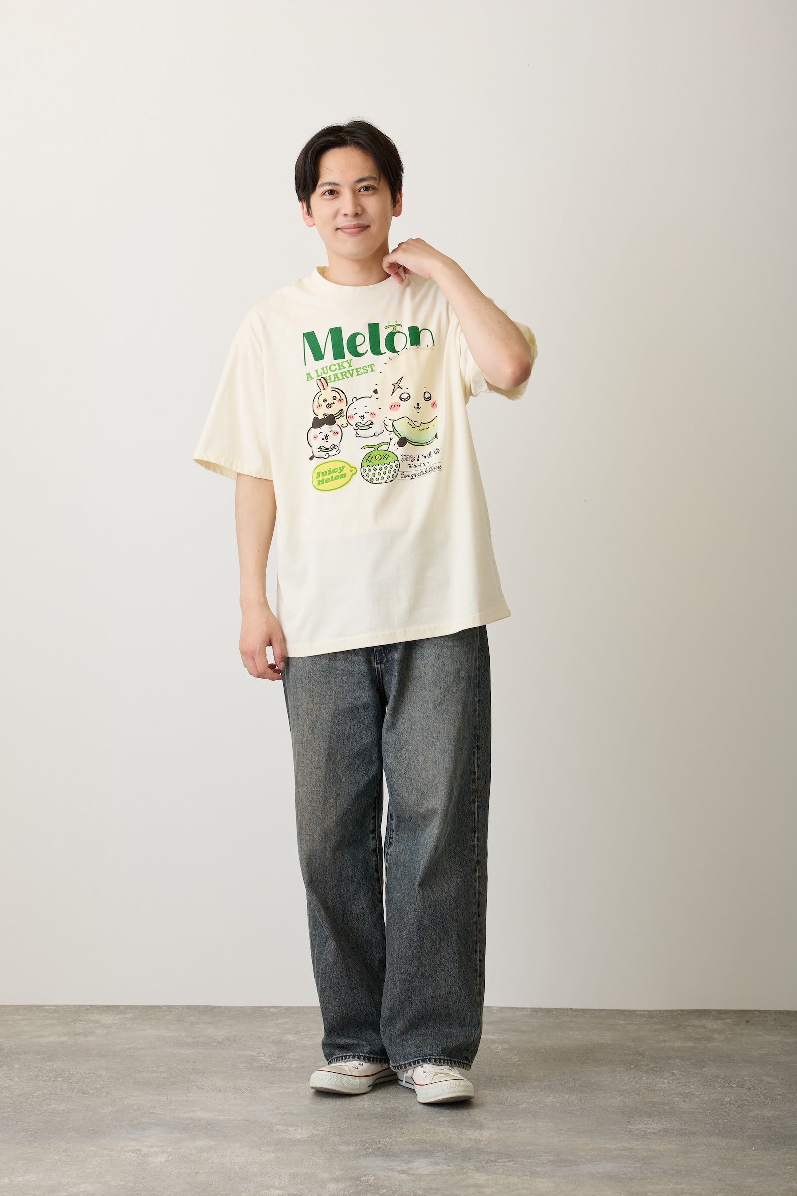 ちいかわ Tシャツ メロン クリーム