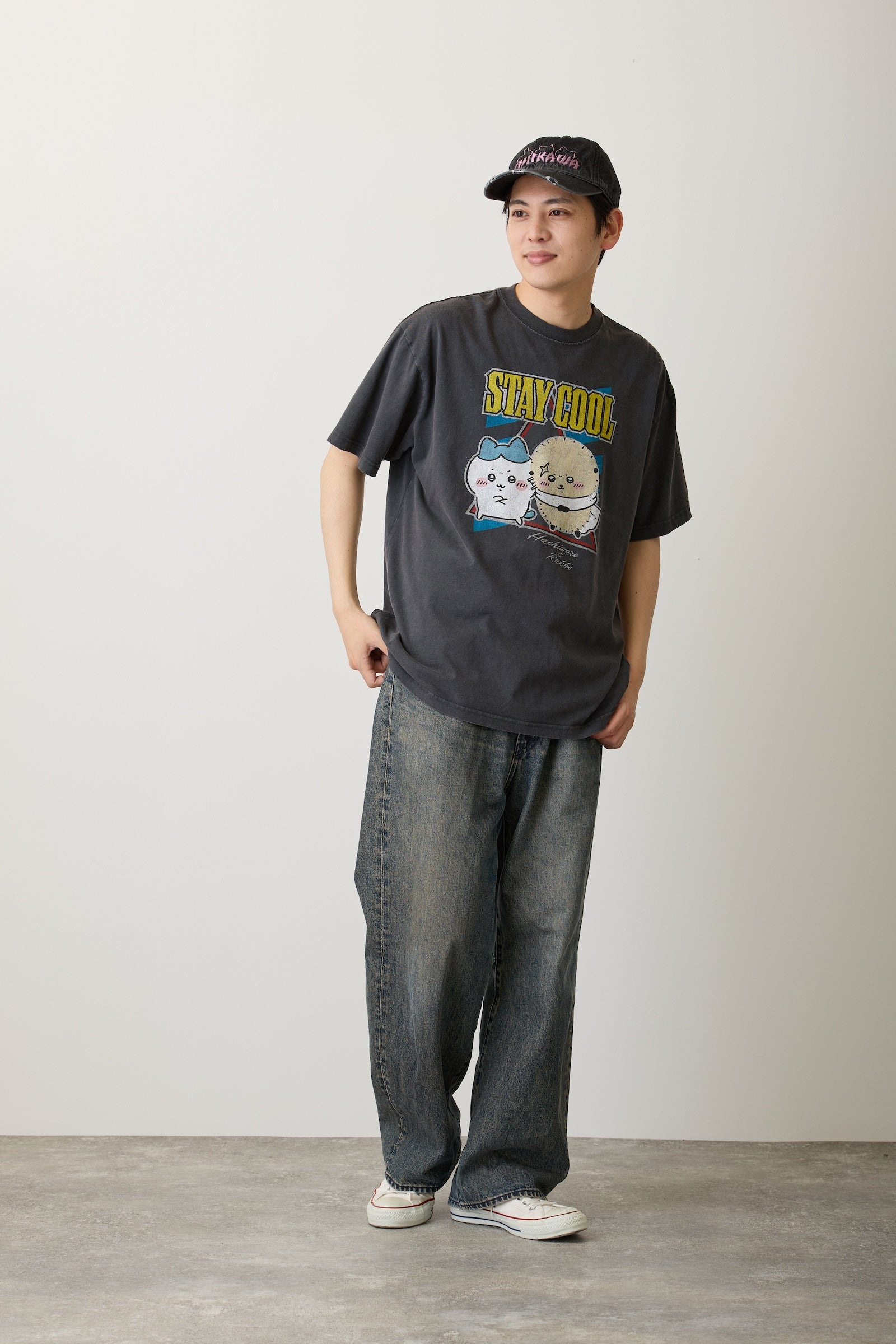 【7月中旬以降お届け】ちいかわ Tシャツ STAY COOL スミ