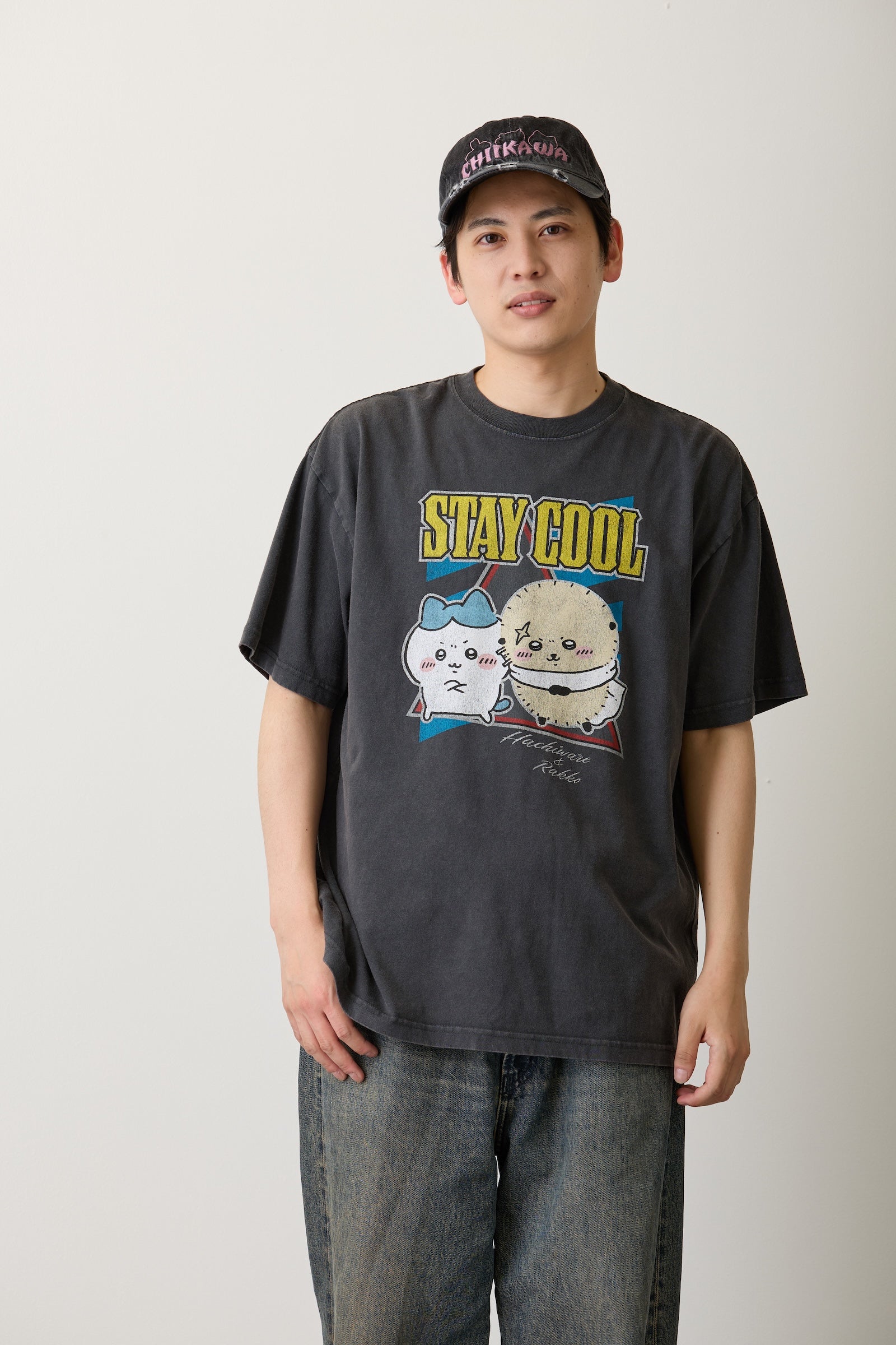 【7月中旬以降お届け】ちいかわ Tシャツ STAY COOL スミ