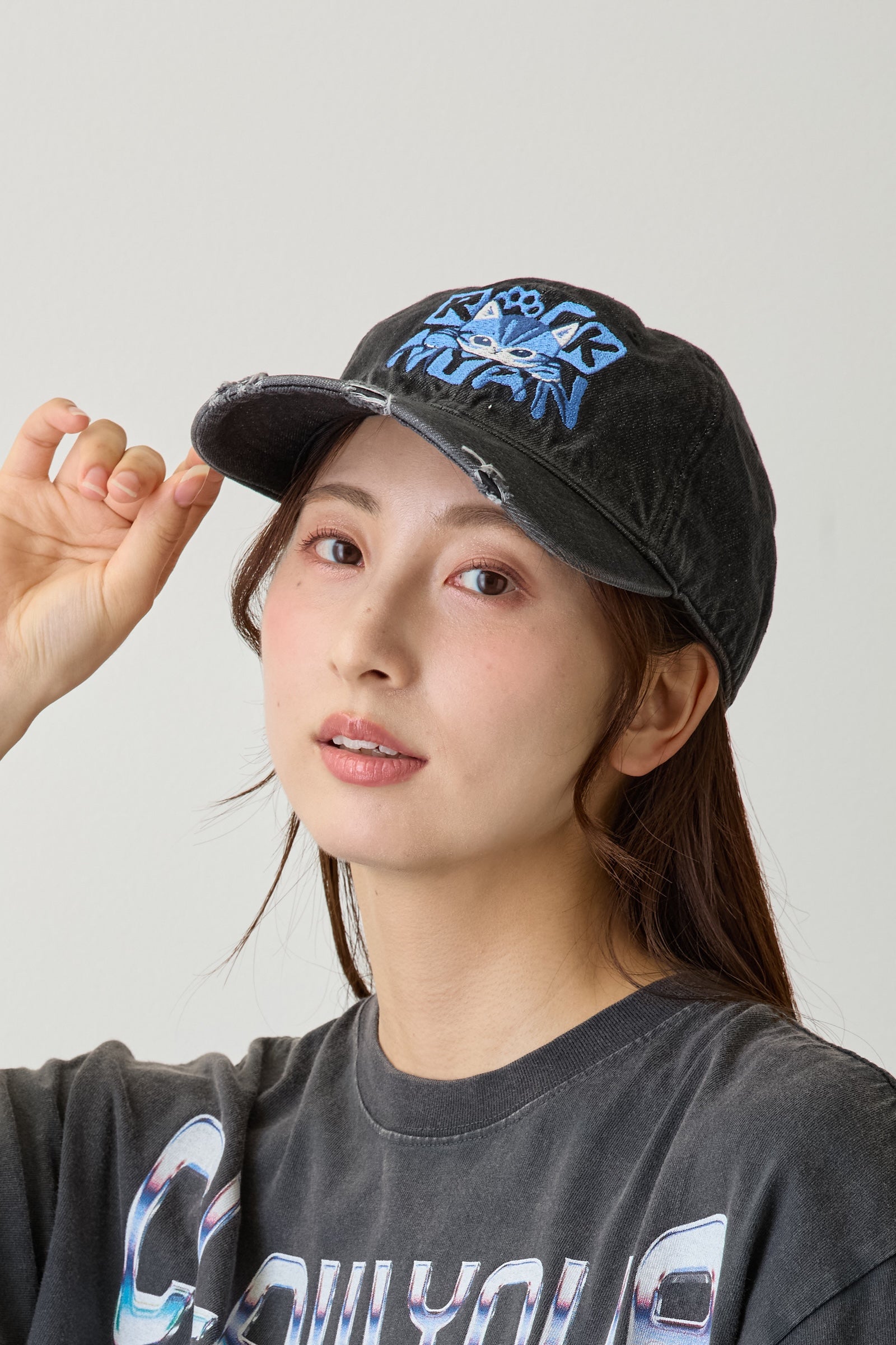 mofusand  キャップ ROCKNYAN ブラック