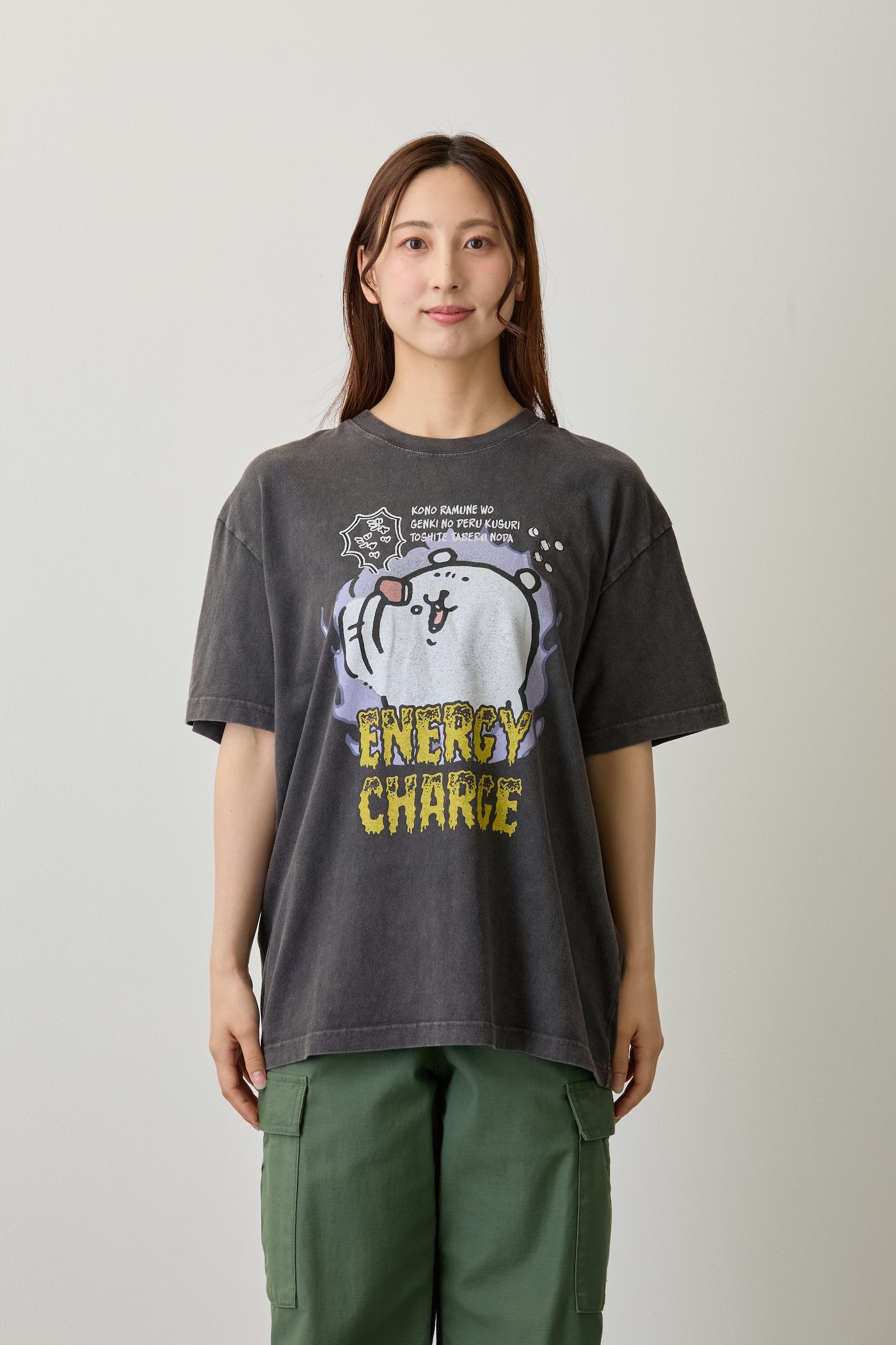 【7月中旬以降お届け】ナガノキャラクターズ Tシャツ ENERGY CHARGE スミ