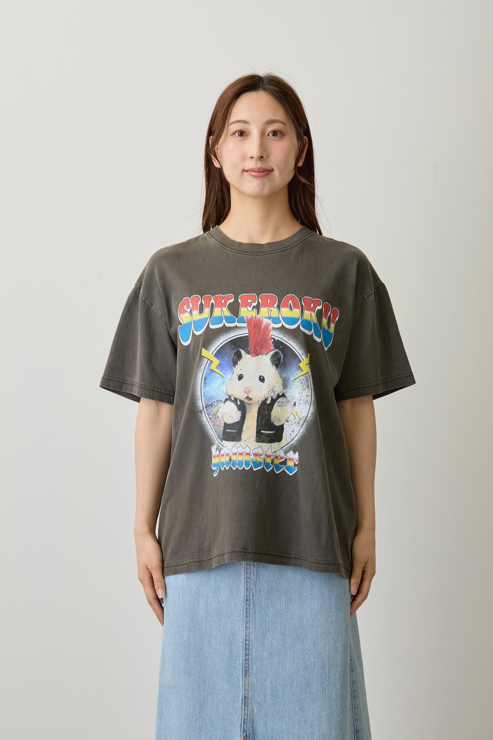 助六の日常 Tシャツ ロックな助六 スミ