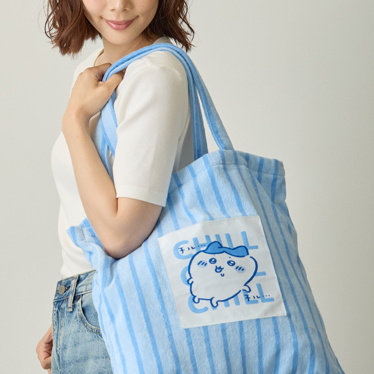 ちいかわ トートバッグ チルチルハチワレ ブルー