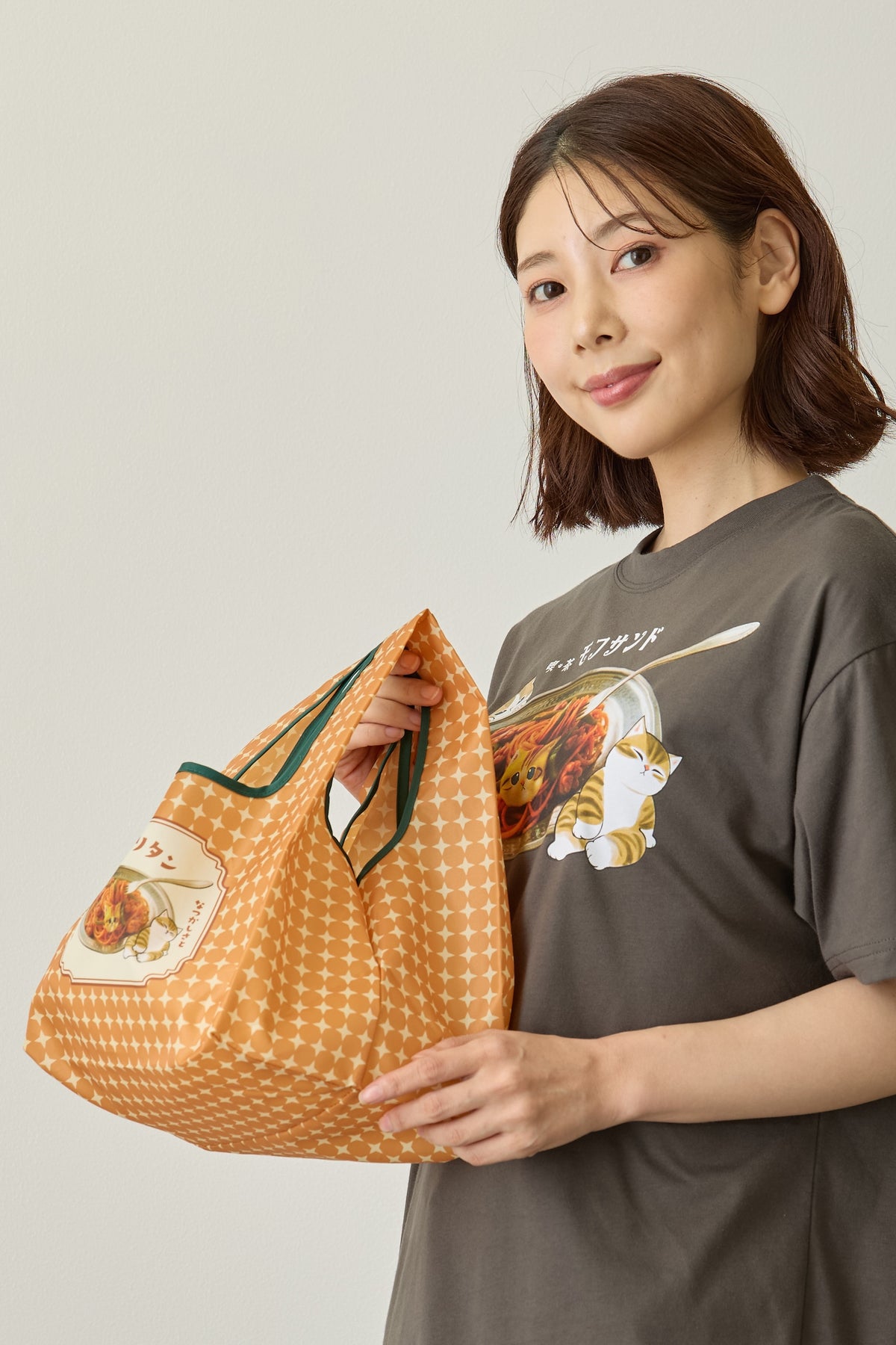 mofusand  エコバッグ 二ャポリタン オレンジ ONE