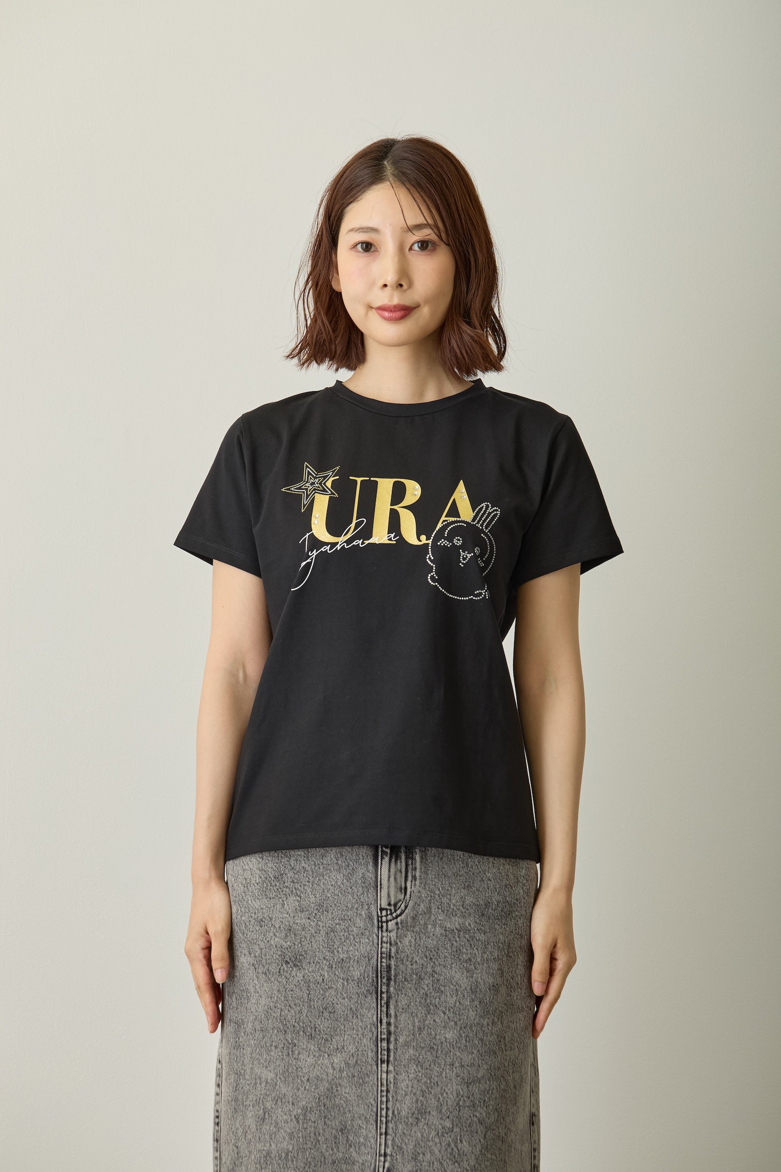 ちいかわ 箔プリントTシャツ DECO(みんな) ホワイト