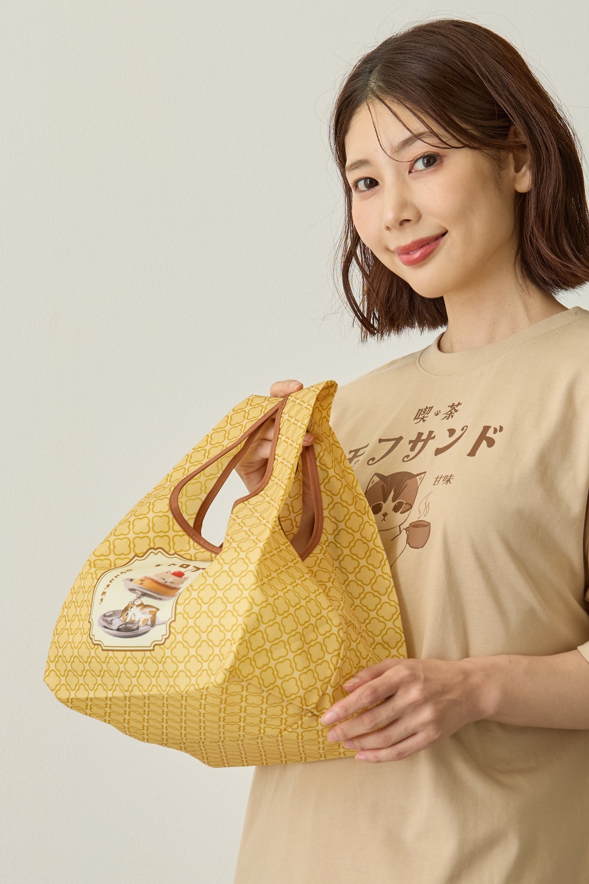 mofusand  エコバッグ レトロプリン イエロー ONE