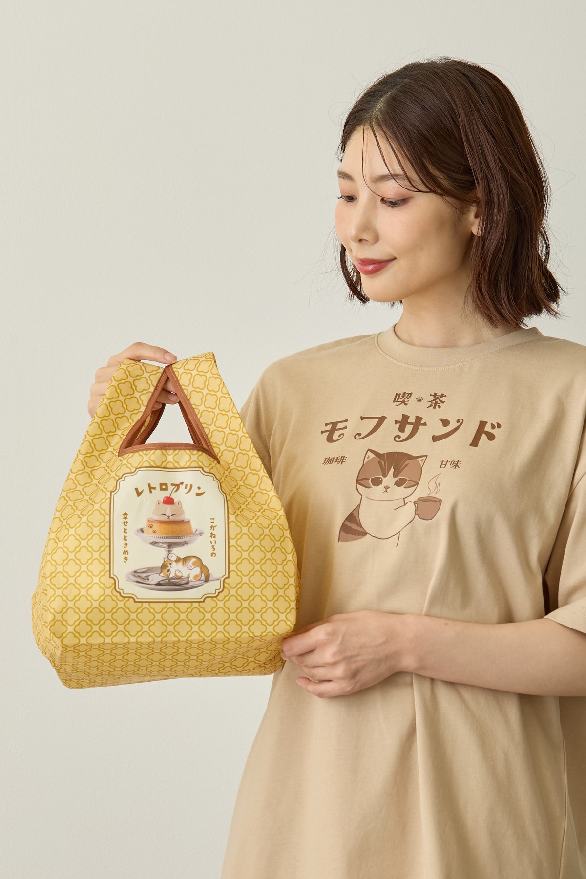 mofusand  エコバッグ レトロプリン イエロー ONE