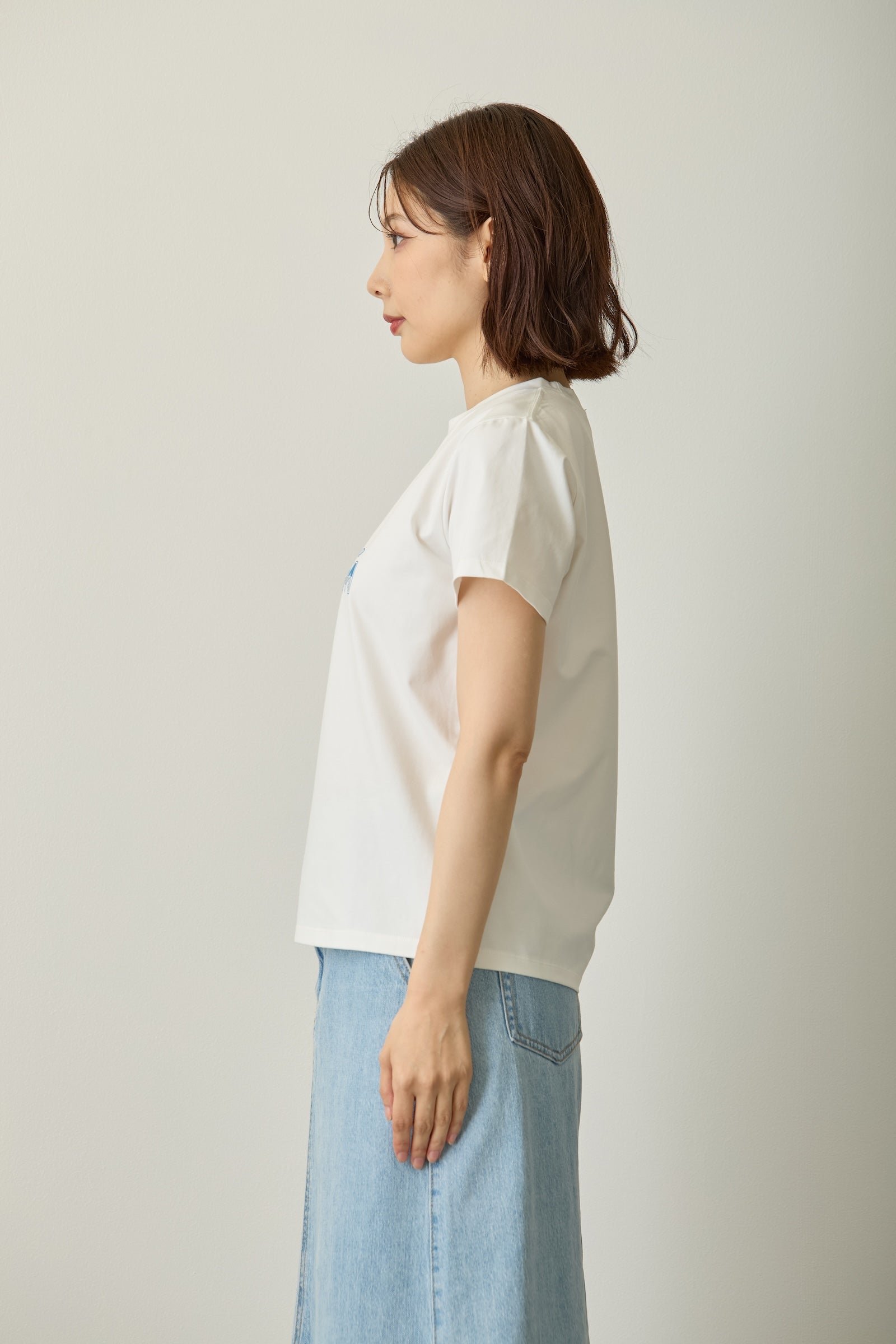 ナガノキャラクターズ ラインストーンTシャツ DECO(FREEDOM) ホワイト