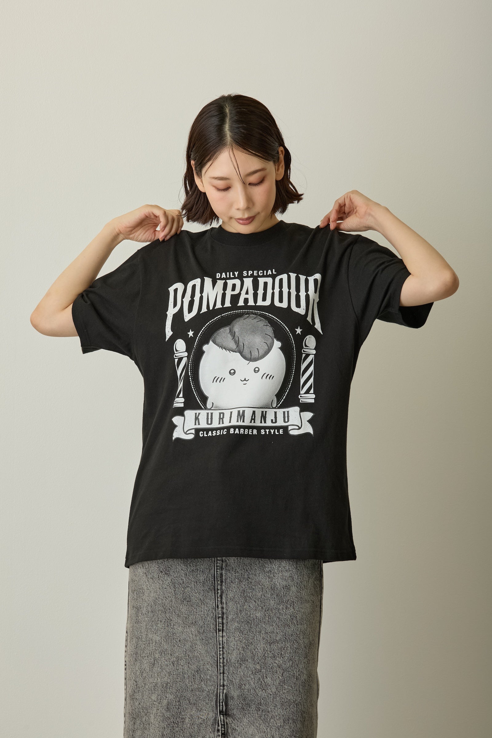 ちいかわ Tシャツ 毛量くりまんじゅう ブラック