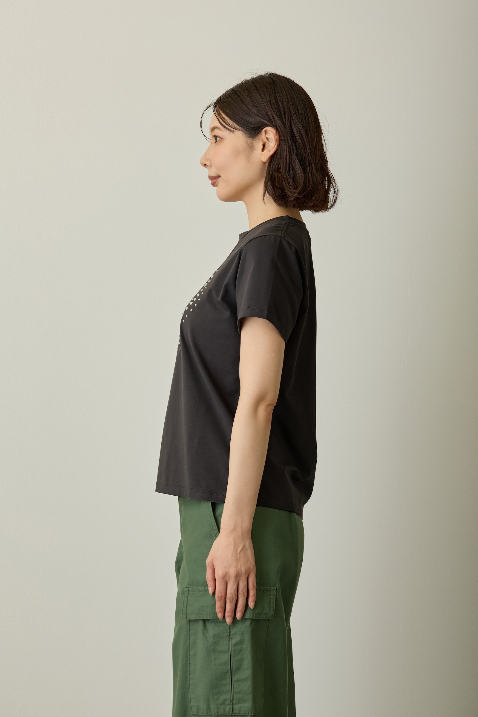 ちいかわ ラインストーンTシャツ DECO(モモンガ) スミクロ