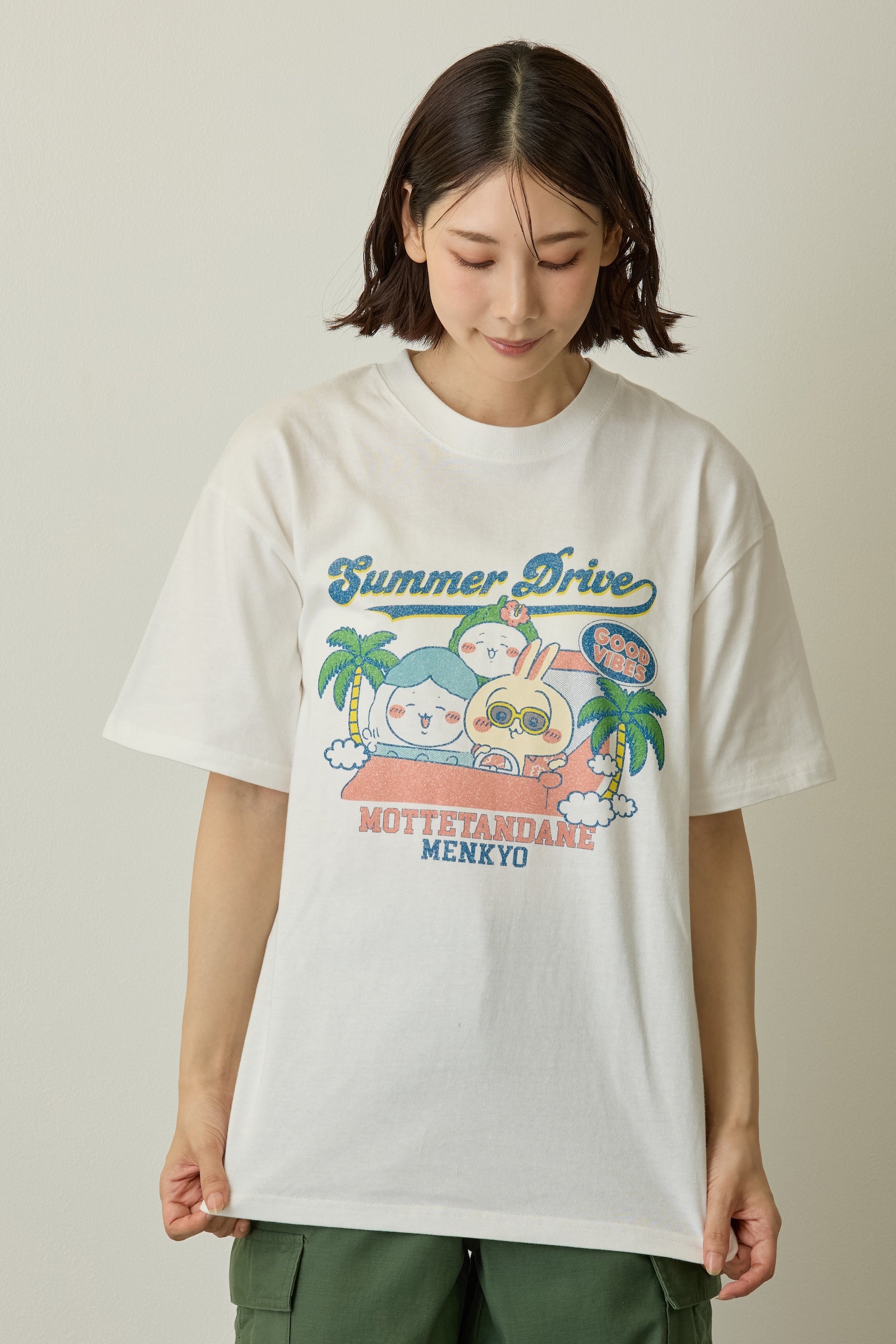 ちいかわ Tシャツ サマードライブ オフホワイト
