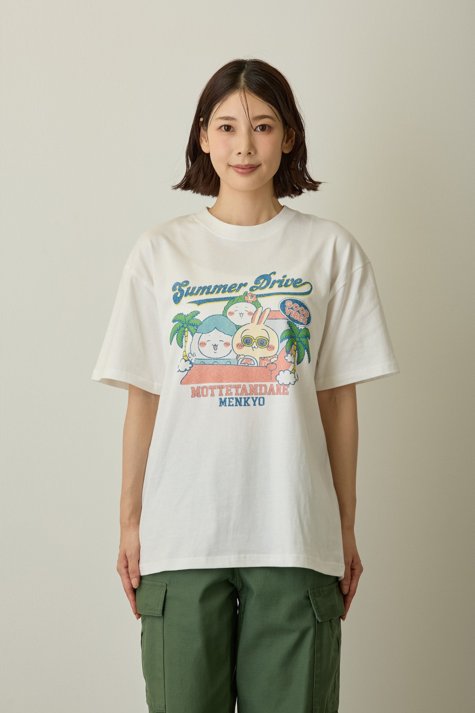 ちいかわ Tシャツ サマードライブ オフホワイト