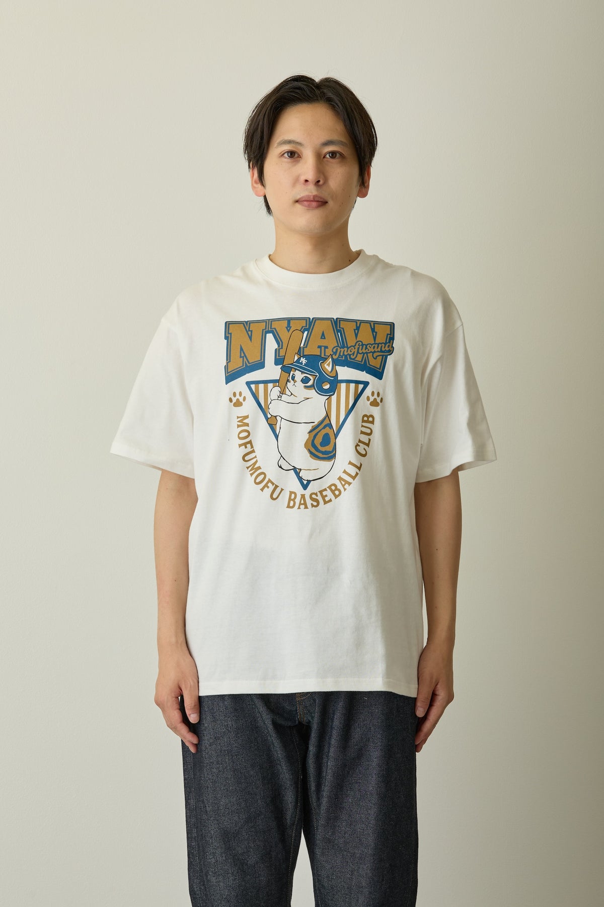 mofusand Tシャツ NYAW  ホワイト