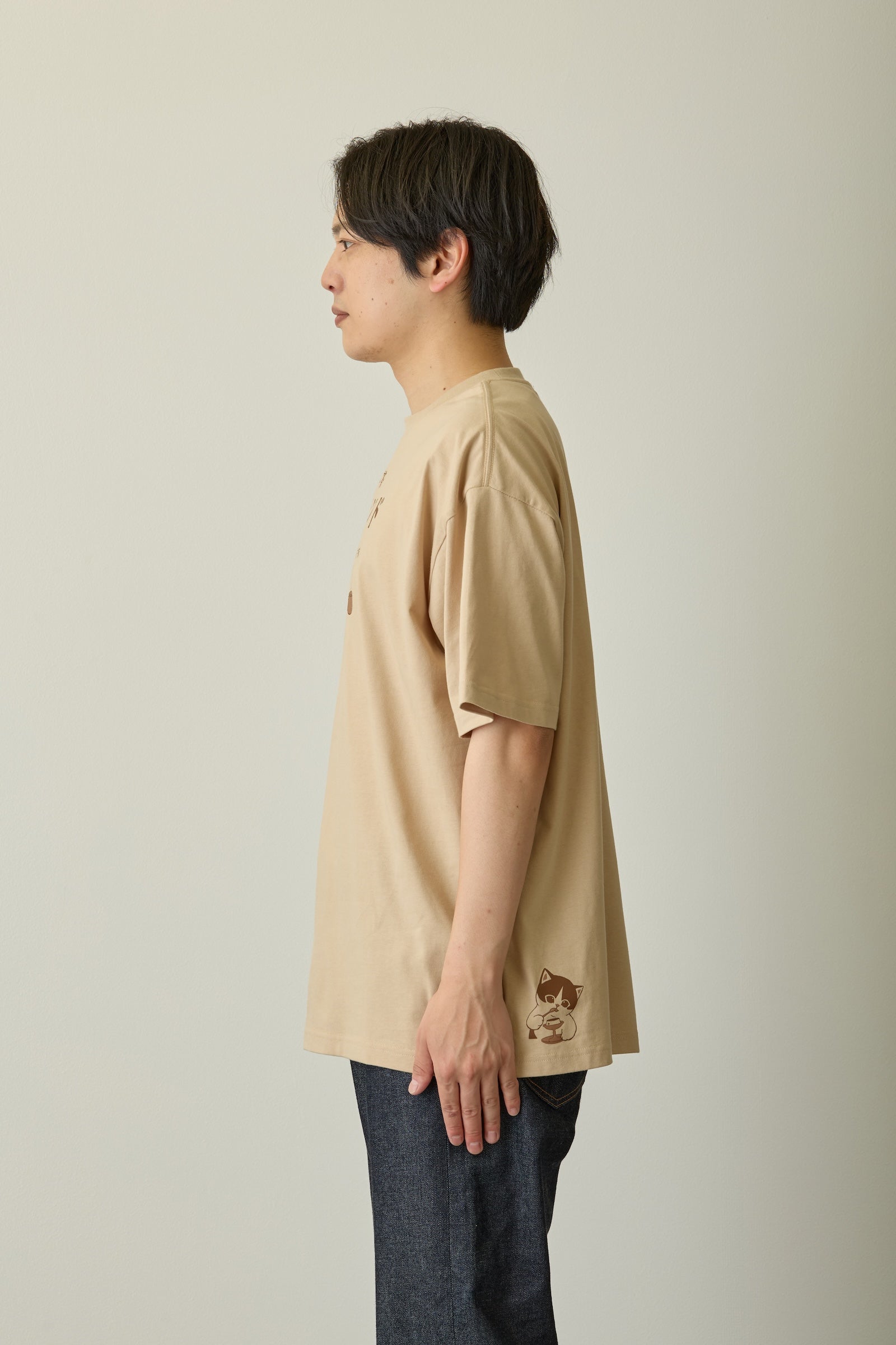 mofusand Tシャツ 喫茶モフサンド ナチュラル