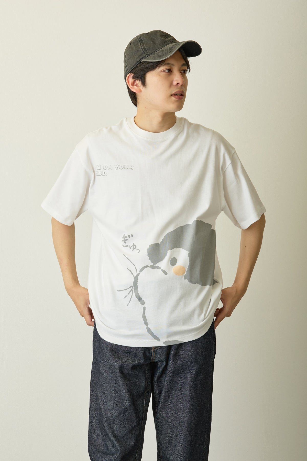 コウペンちゃん Tシャツ ぎゅっ ホワイト