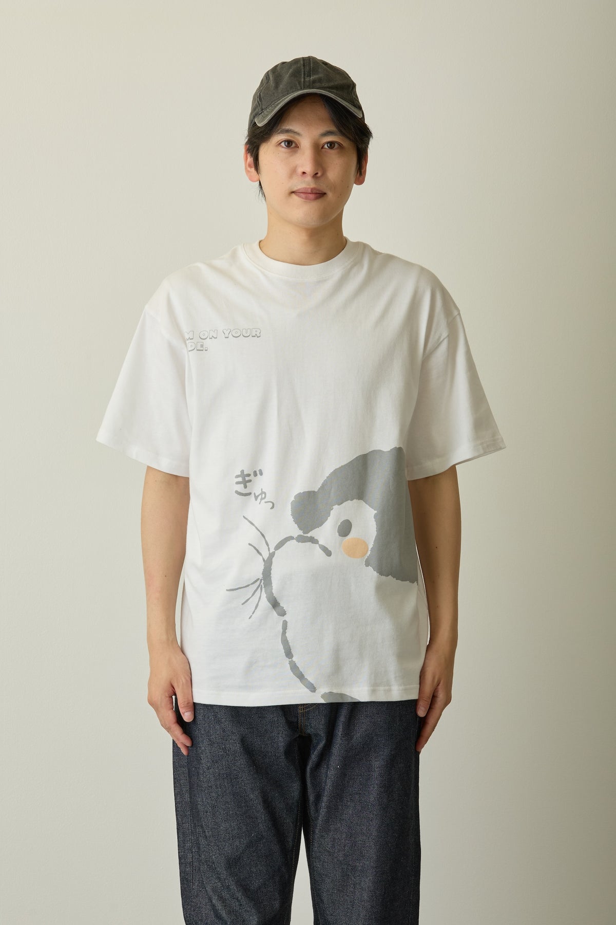 コウペンちゃん Tシャツ ぎゅっ ホワイト